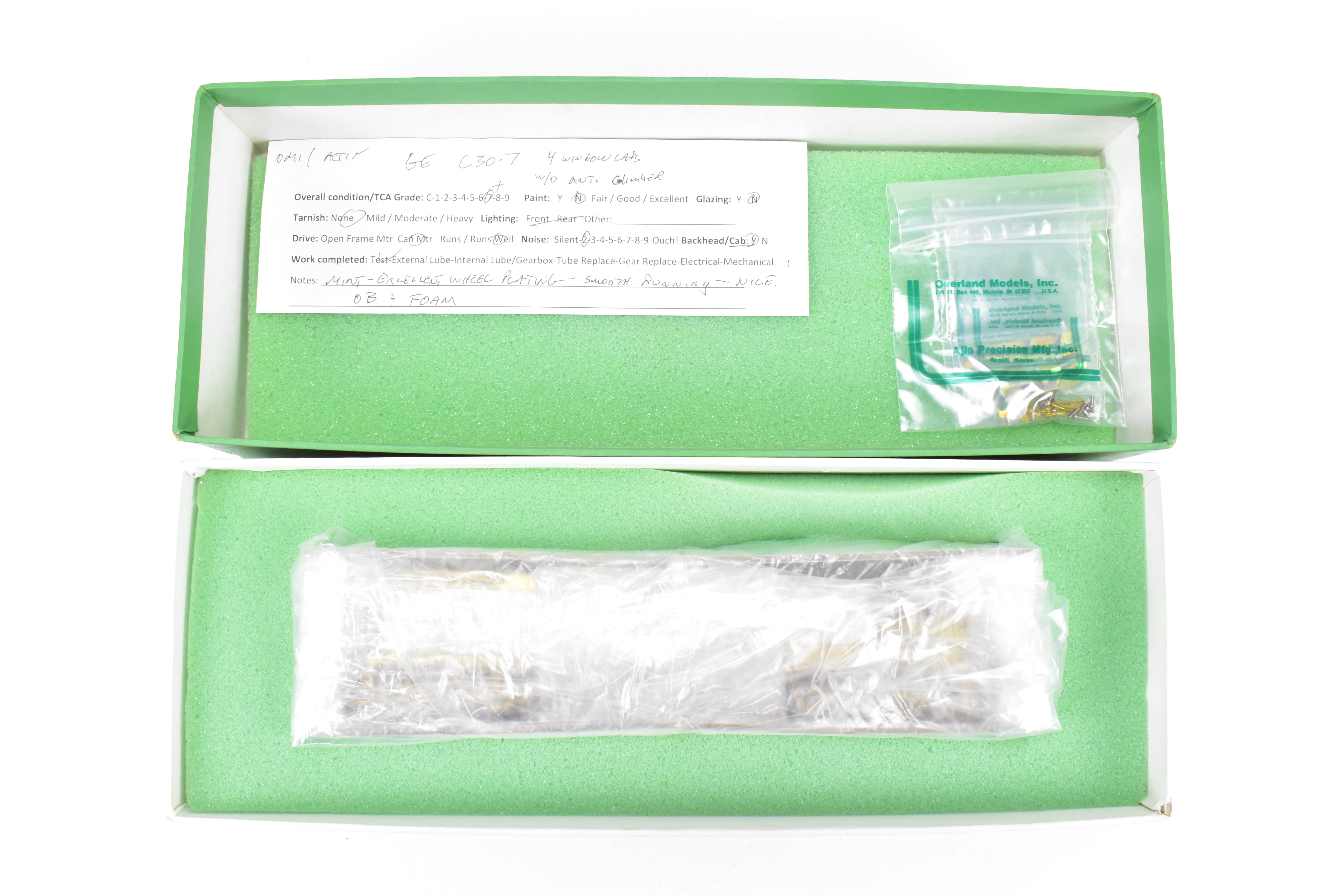 HO Scale Brass Model Train - Overland Models Inc. GE C30 - 7 4 - Window Cab Locomotive without Anti - Climber for Various Railroads