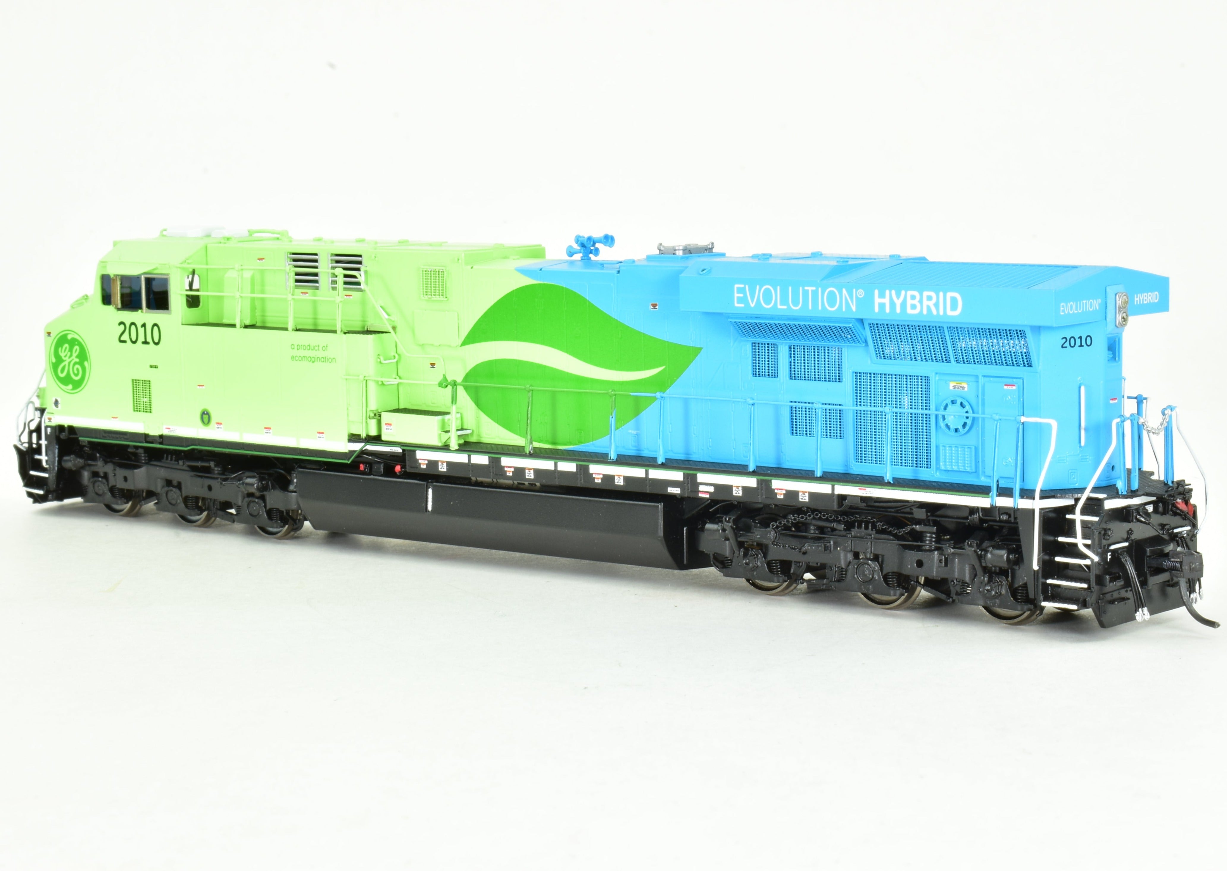 HO Scale Brass Model Train Set - Overland Models Inc. GE Demo, General Electric Demonstrator GE Evolution and Test Car Set with Factory Paint