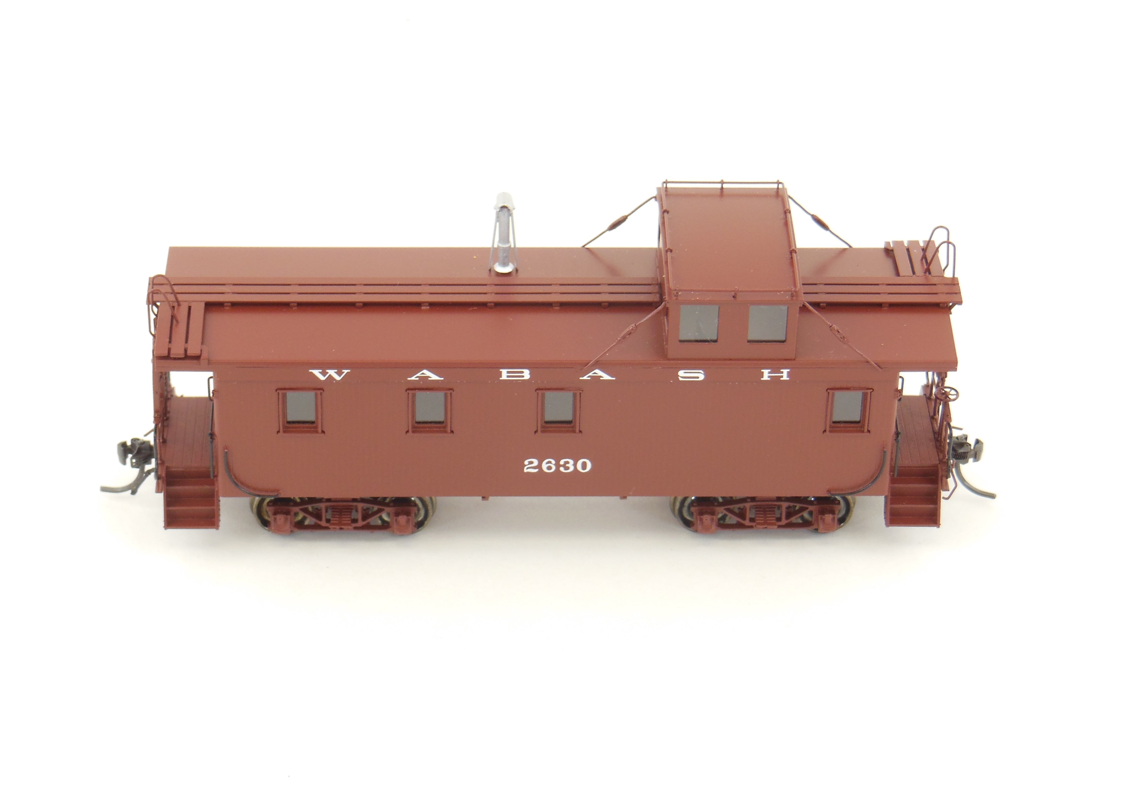 HO Scale Brass Wabash Wood Side Caboose FP #2630 Model by Overland Models, Inc. (OMI)