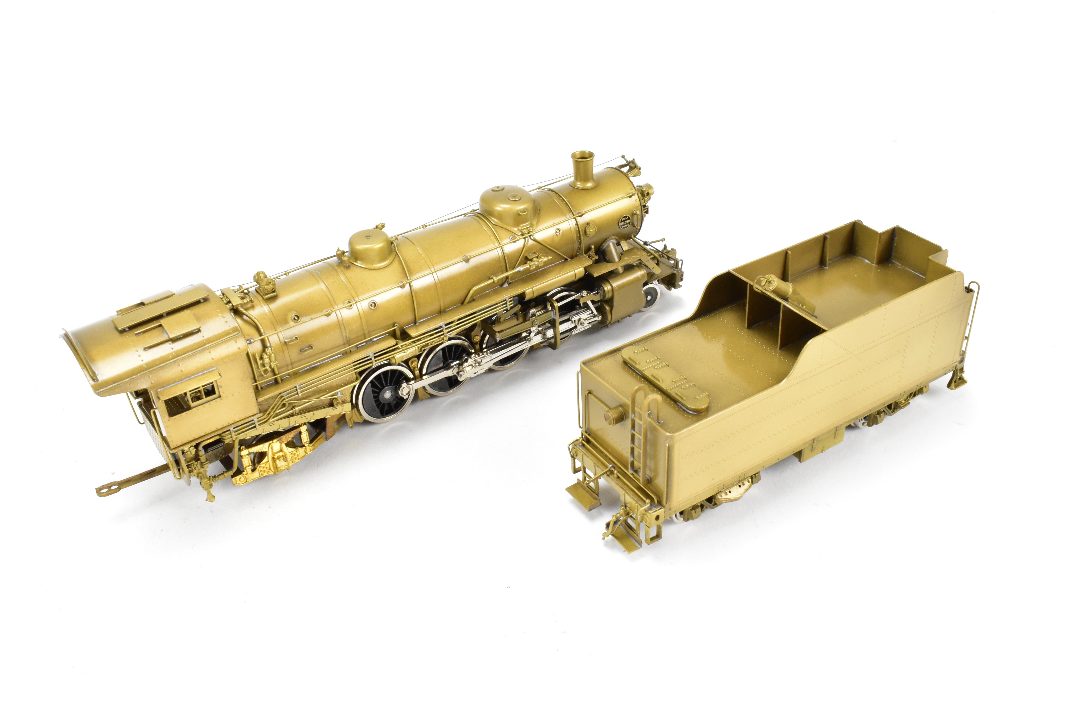 High - Quality HO Scale Brass Pacific Fast Mail (PFM) United States Railway Administration (USRA) 2 - 8 - 2 Light Class Mikado Locomotive Model from 1977 Run, Sold As - Is