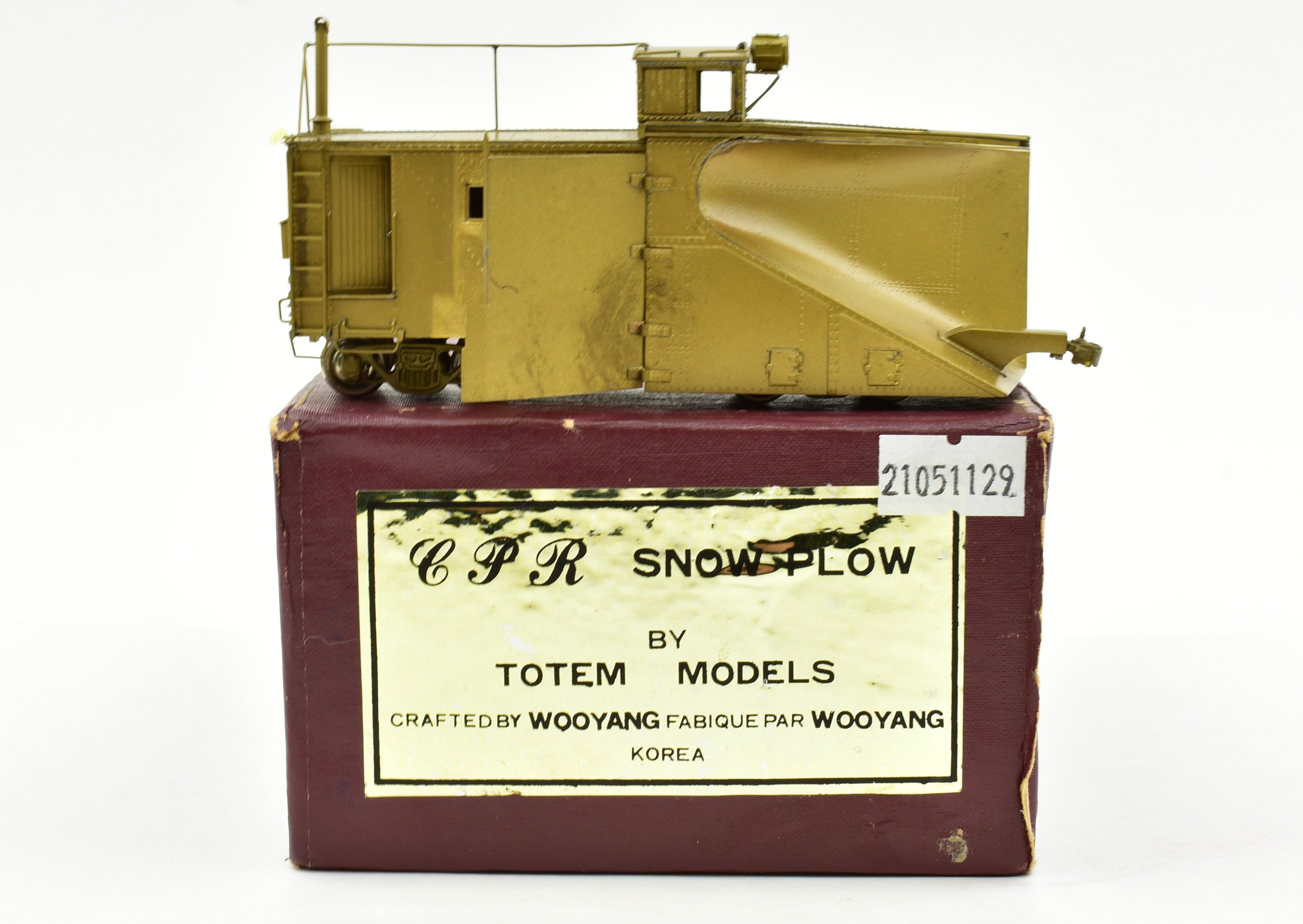 High - Quality HO Scale Brass Totem Models Canadian Pacific Railway Snow Plow - A Super - Rare Collectible Model