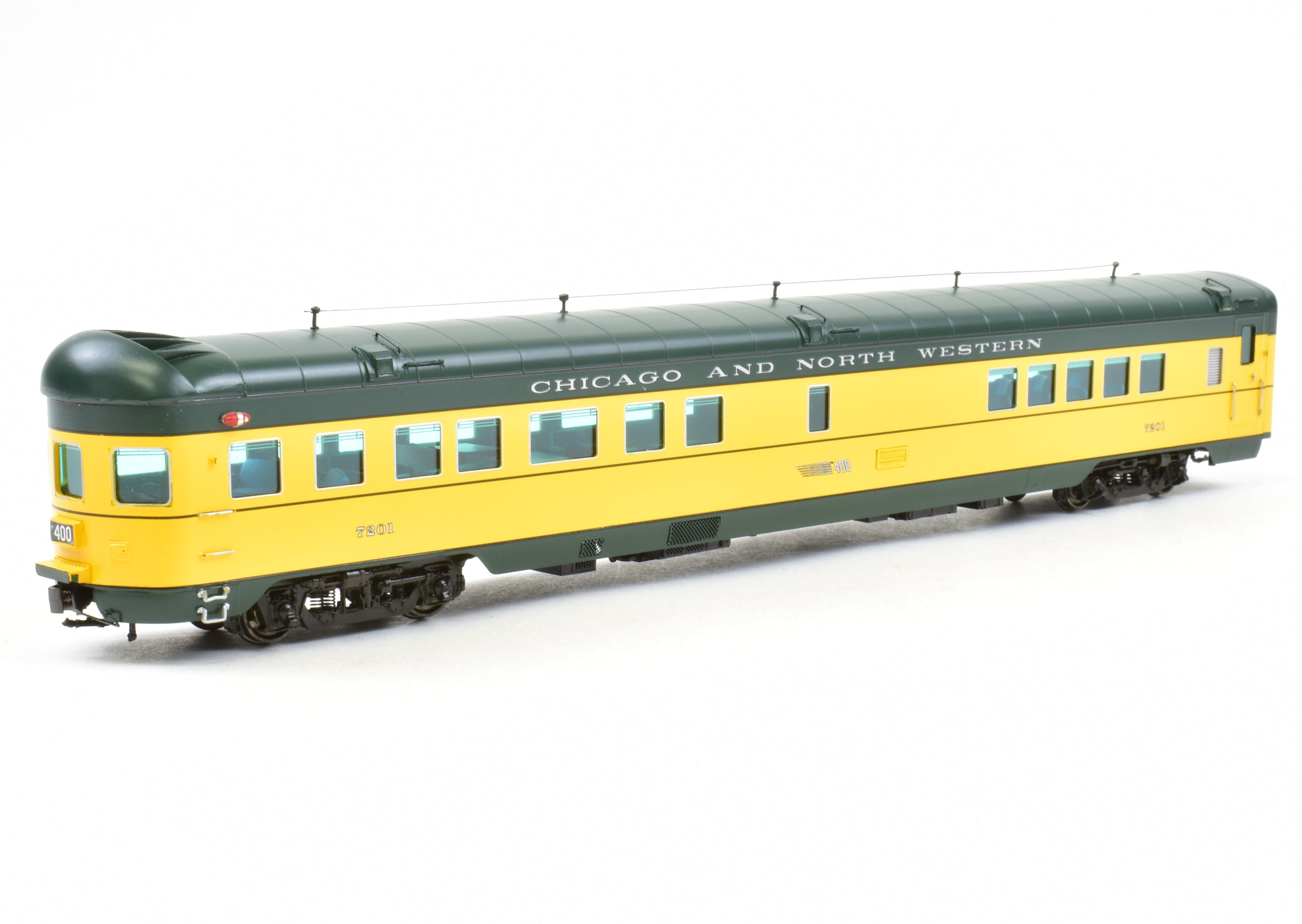 HO Scale Brass C&NW - Chicago and North Western 400 Observation FP 7201 Railway Classic Model