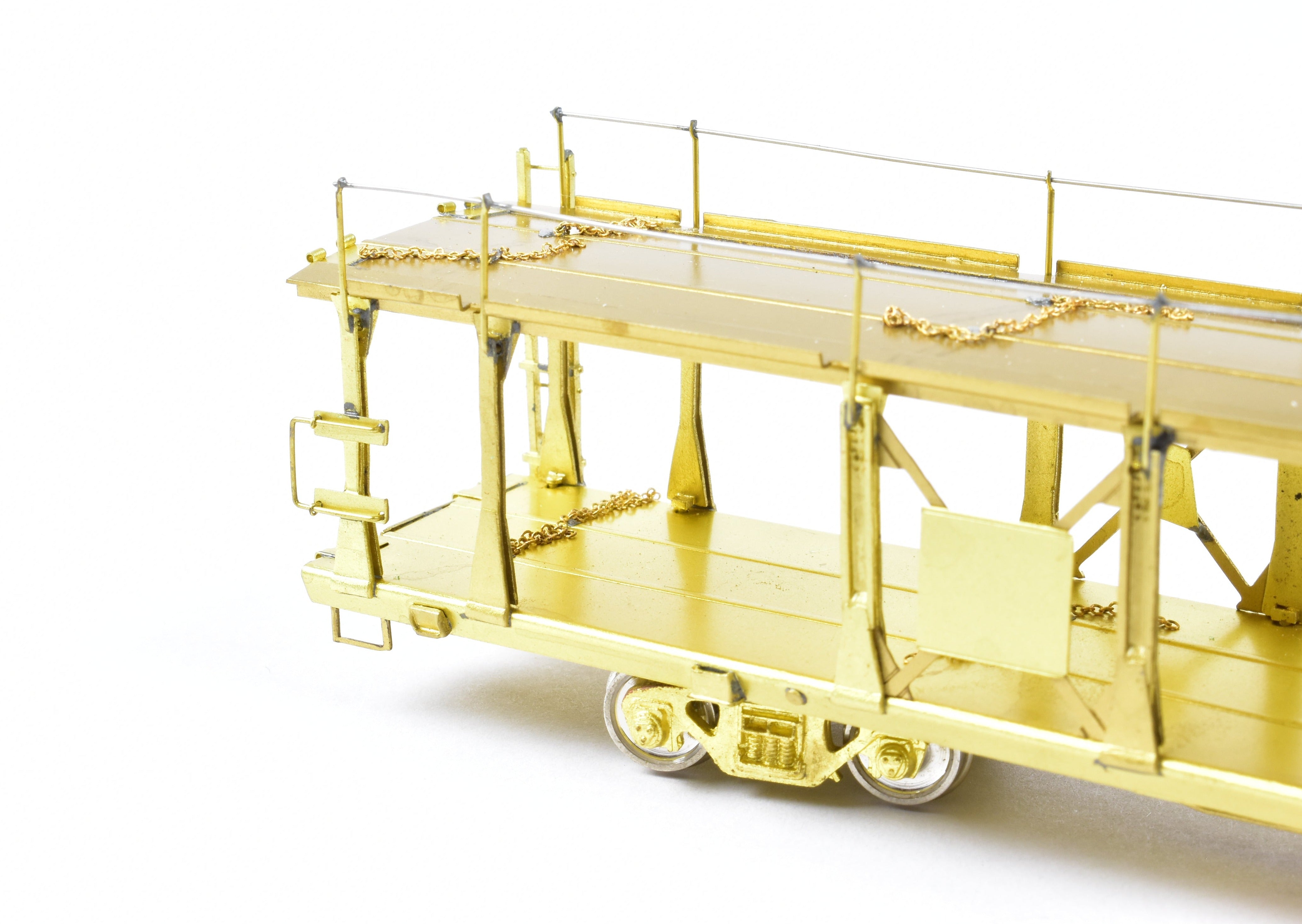HO Brass Bi - Level Open Auto Rack by OMI Overland Models, Inc. for Various Roads