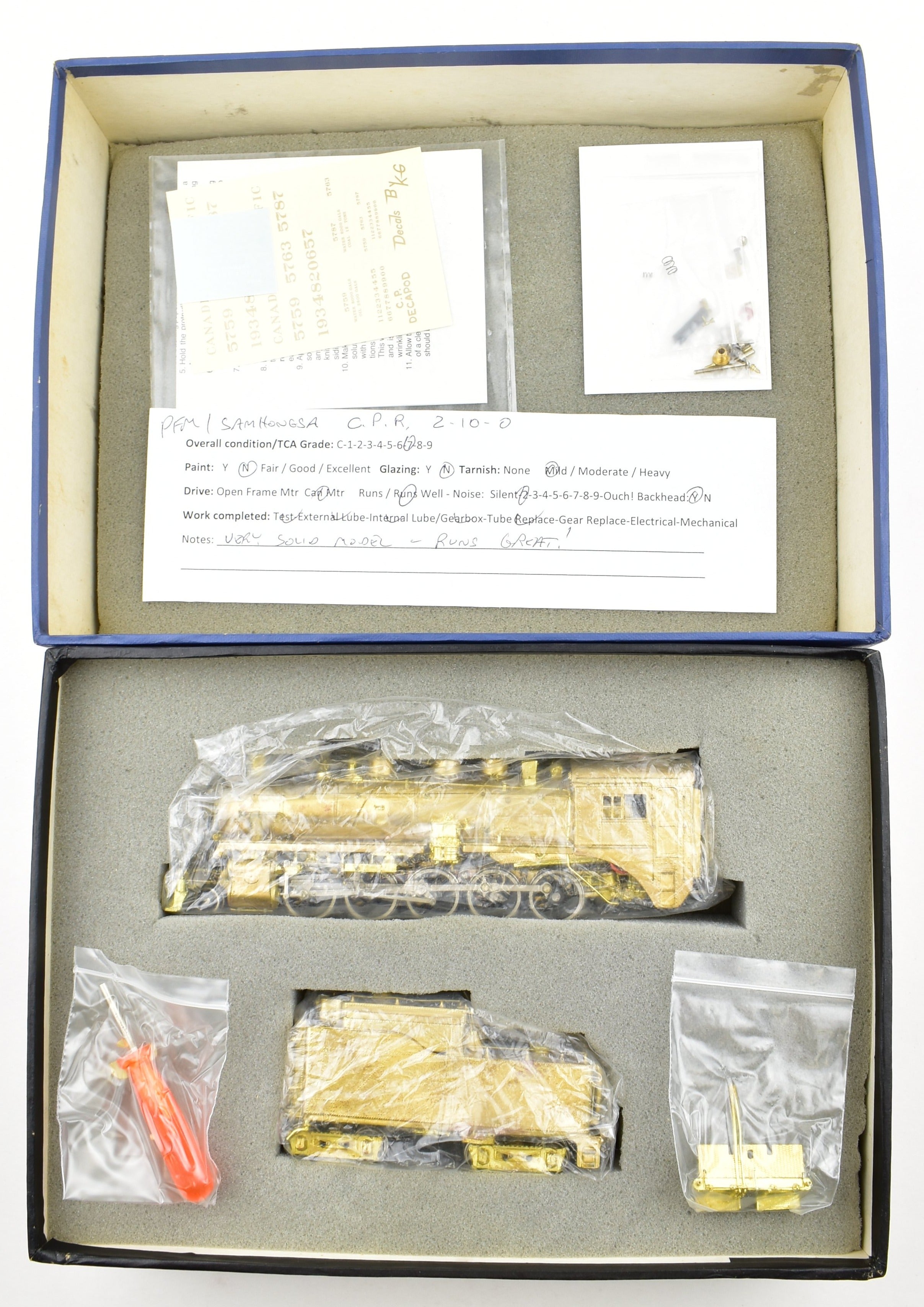 HO Scale Brass Van Hobbies Canadian Pacific Railway 2-10-0 Decapod Model