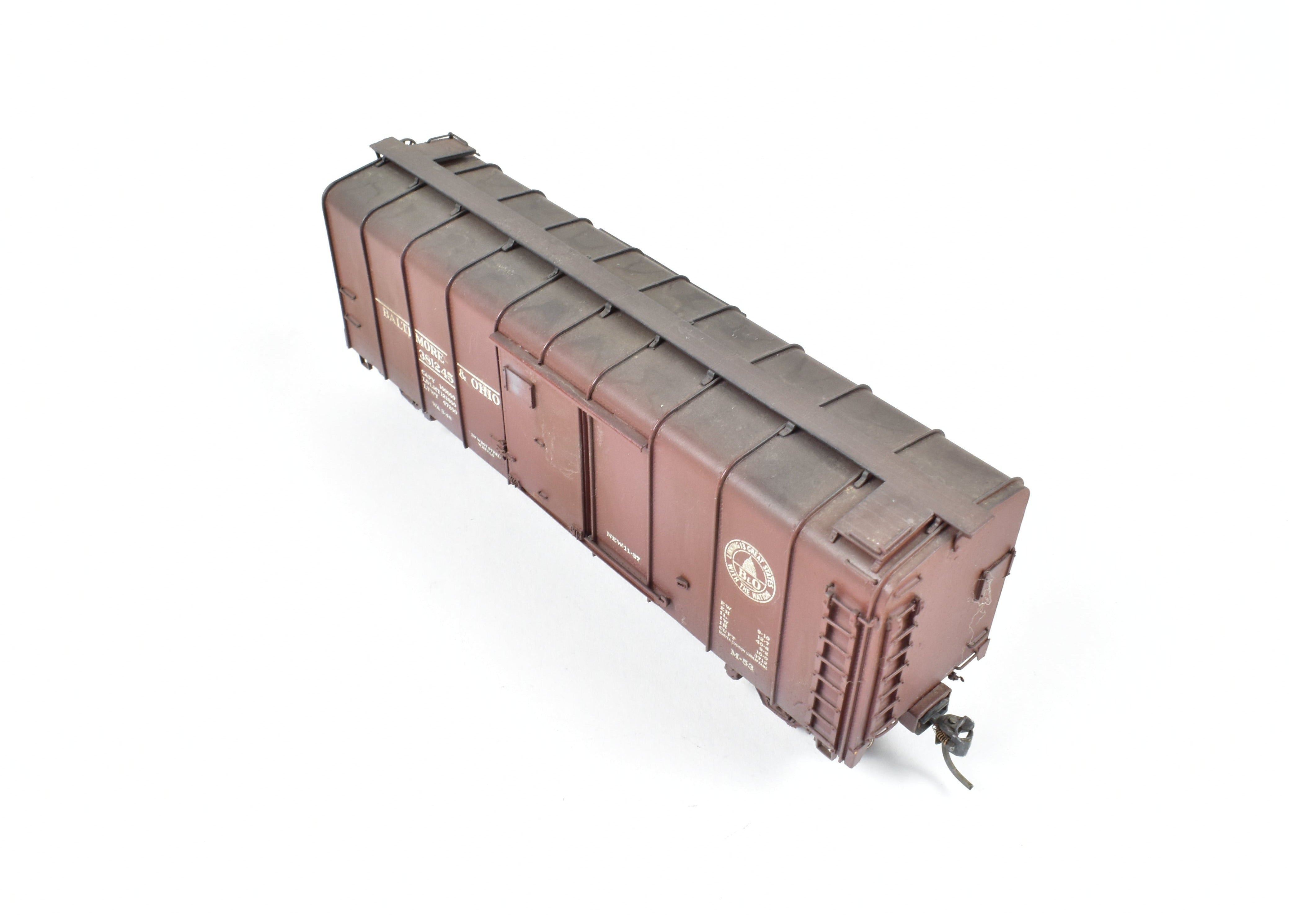 HO Brass OMI B&O M-15 Wagon Top Boxcar, Custom Painted & Weathered