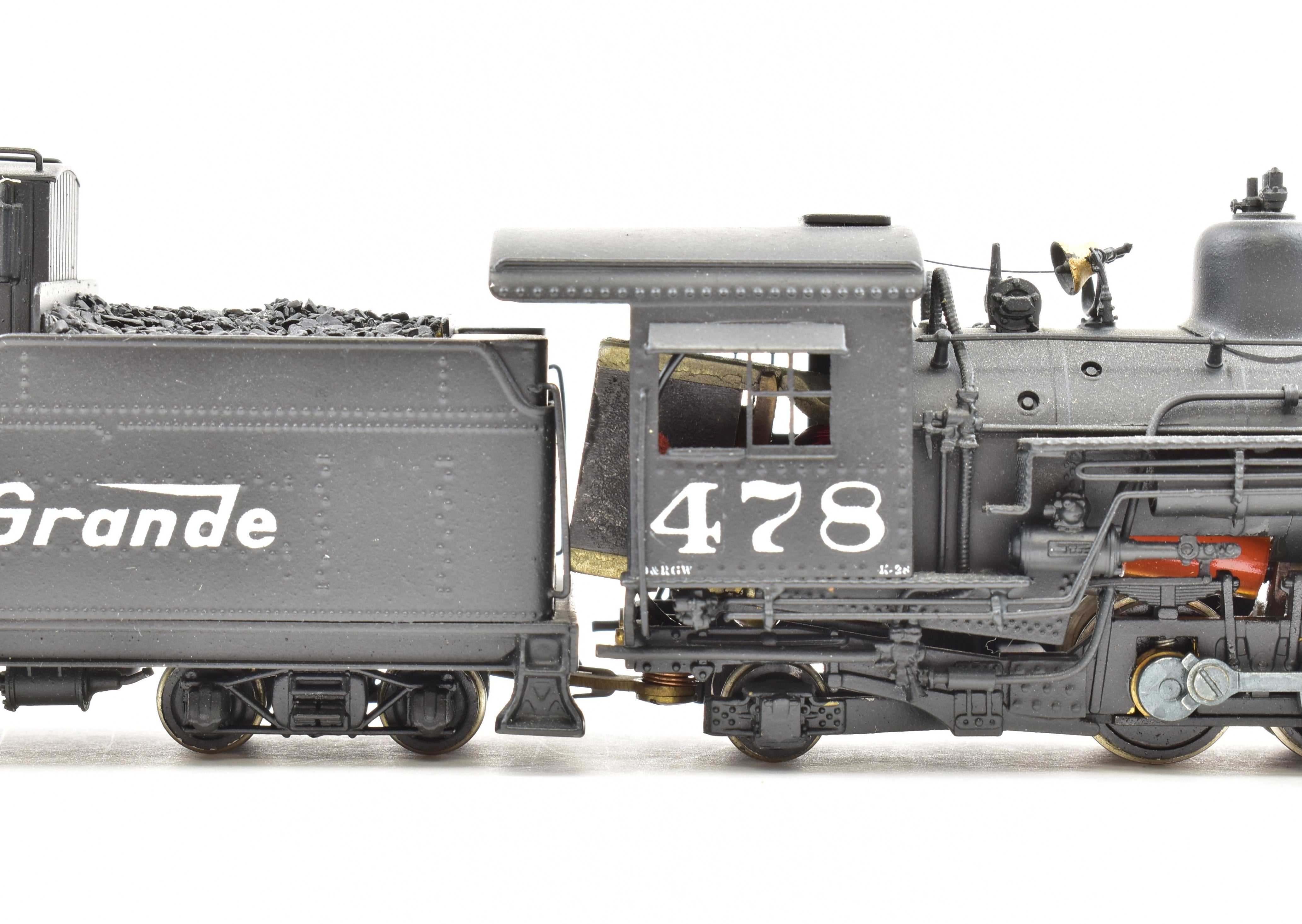 HOn3 Brass PFM - United D&RGW Denver & Rio Grande Western K - 28 2 - 8 - 2 Custom - Painted Locomotive #478