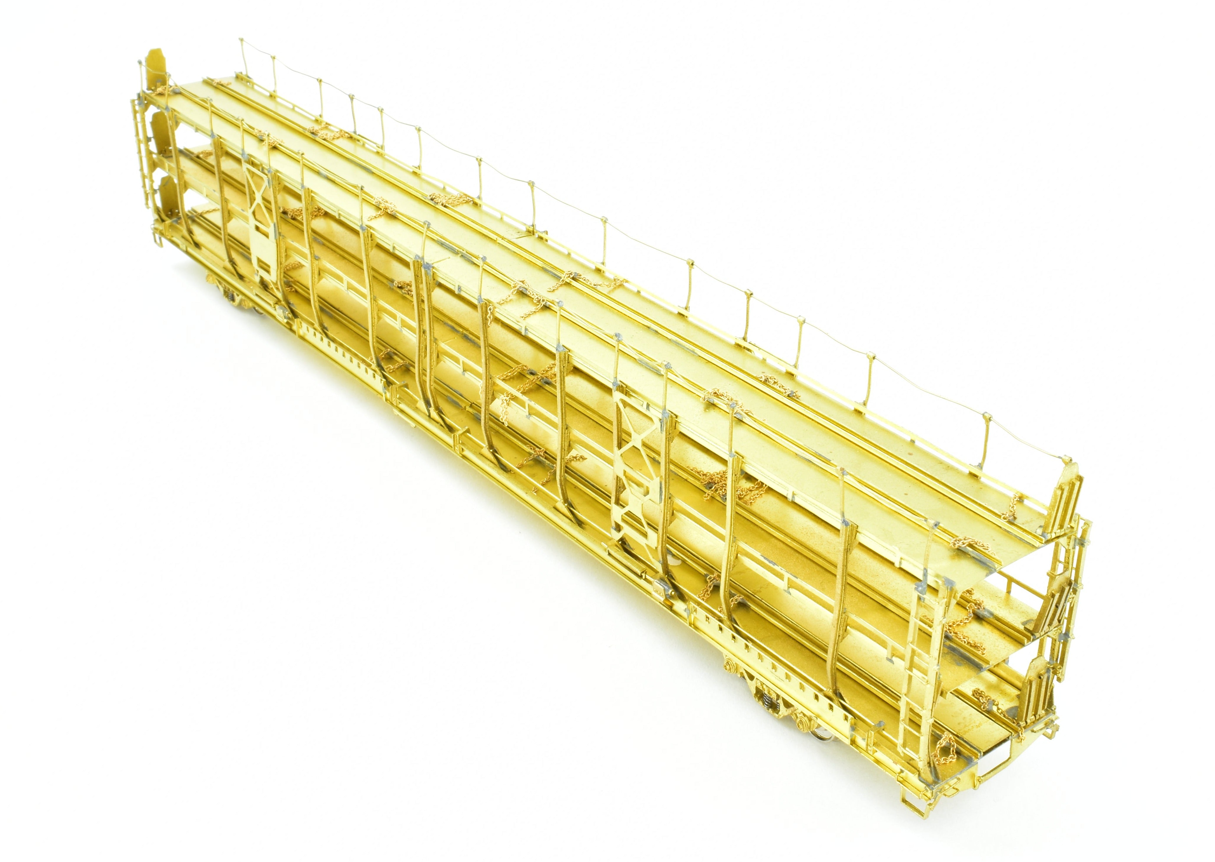 HO Brass OMI Overland Models Whitehead-Kales Tri-Level Auto Rack, 1987 Run