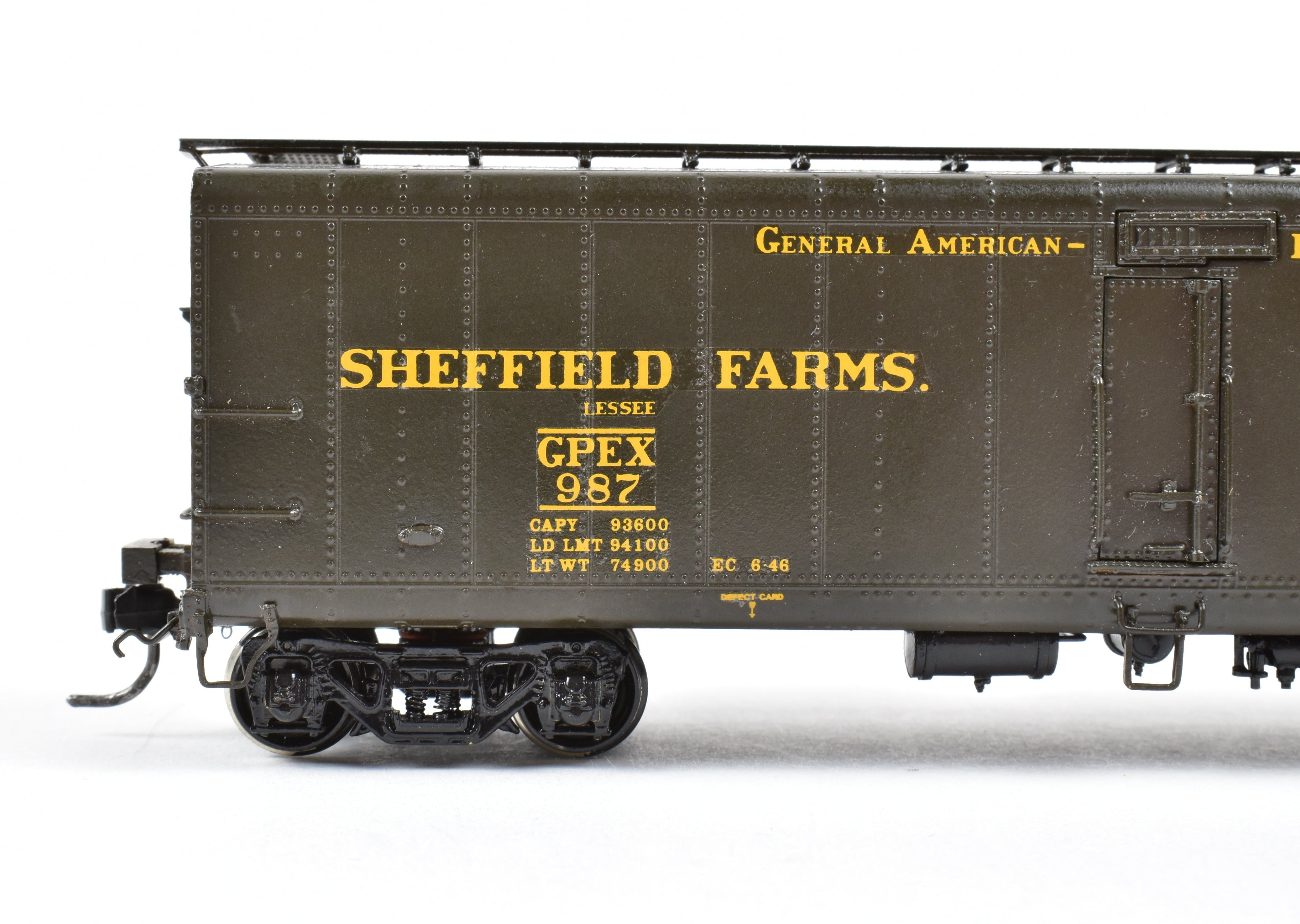 HO Brass OMI 40' 6 GPEX 987 Pfaudler Milk Tank Car - Various Roads