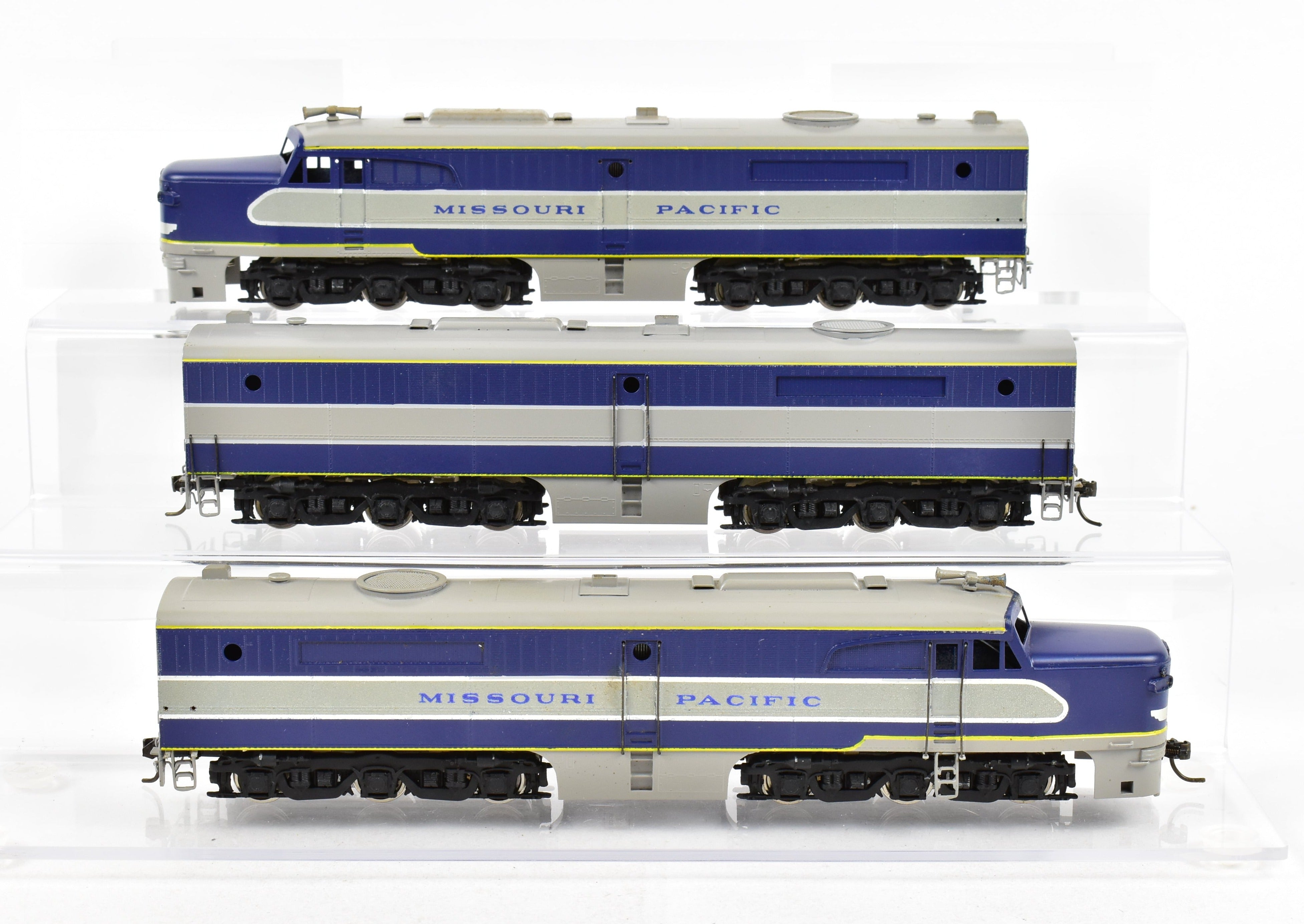 HO Scale Brass Balboa Missouri Pacific PA - 1 A - B - A Locomotive Set in As - Is Condition