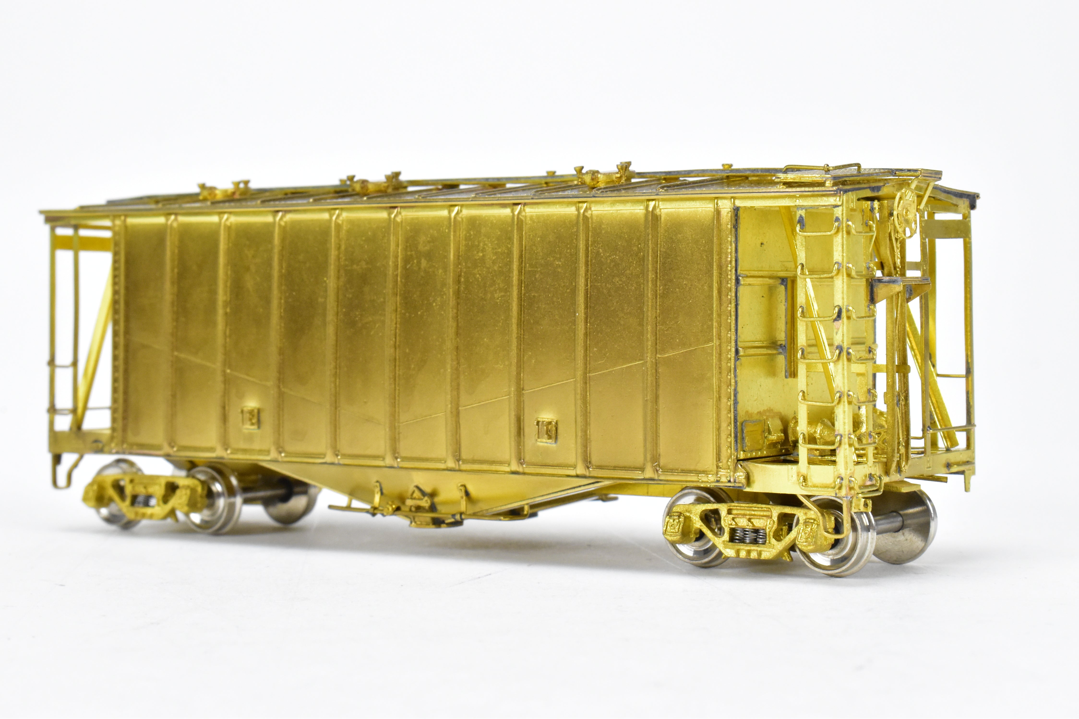HO Scale Brass Airslide Covered Hopper Models by Overland Models, Inc. for Various Railroad Roads