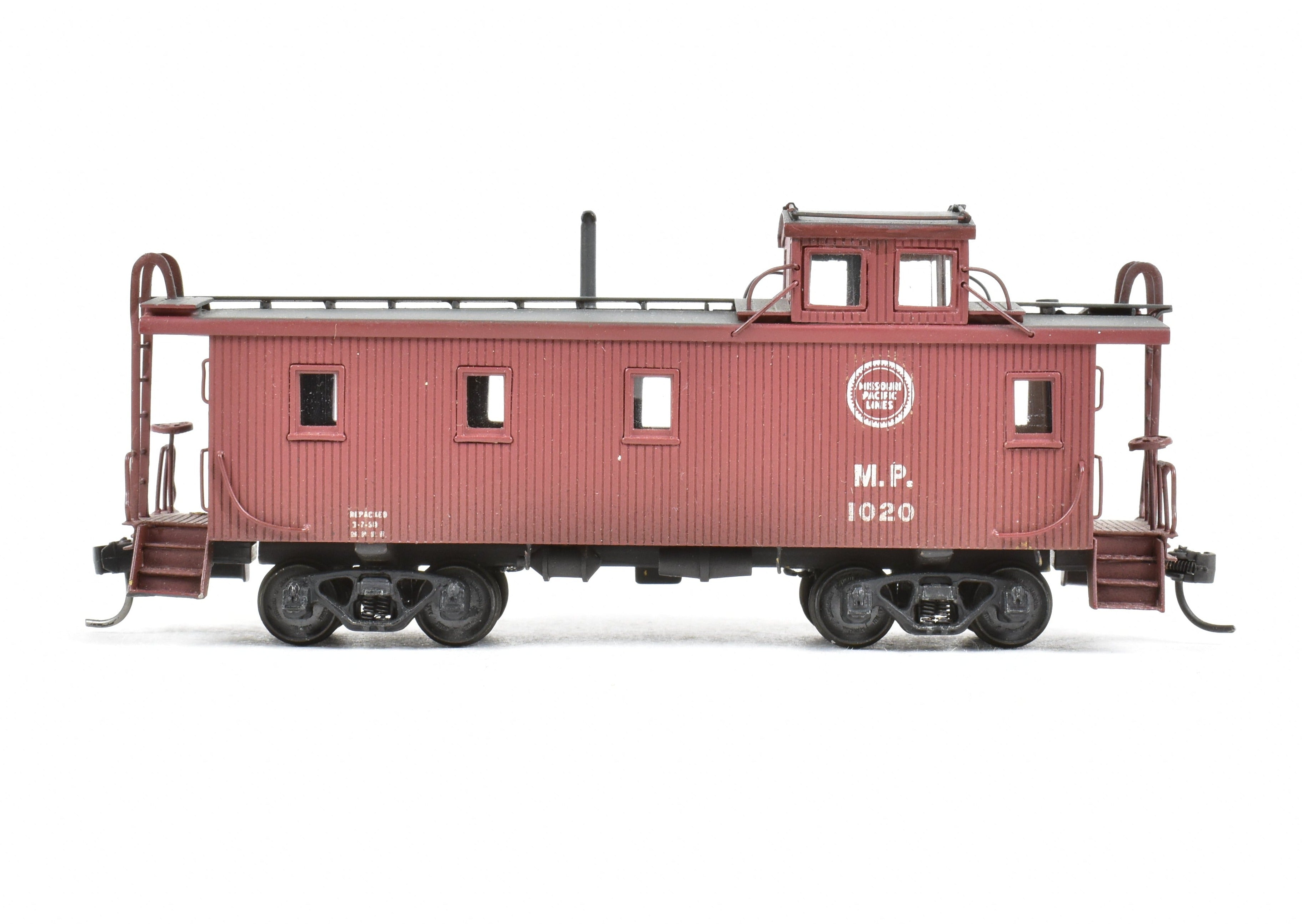 Hallmark Models HO Brass Missouri Pacific Wood Sheathed Caboose No. 1020, Painted