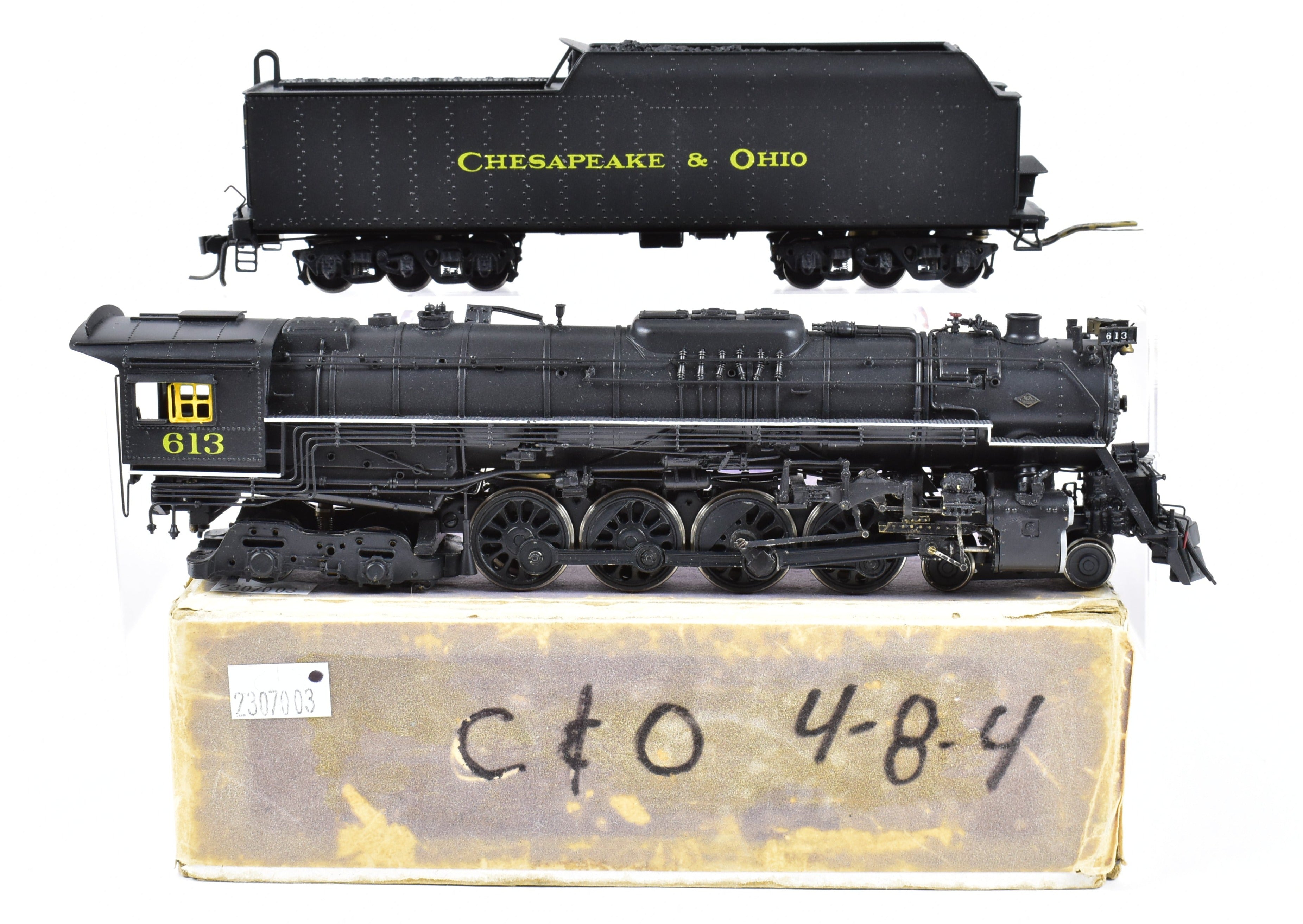 HO Scale Brass Gem C&O Chesapeake & Ohio 4-8-4 J-3a No. 613 Custom Painted