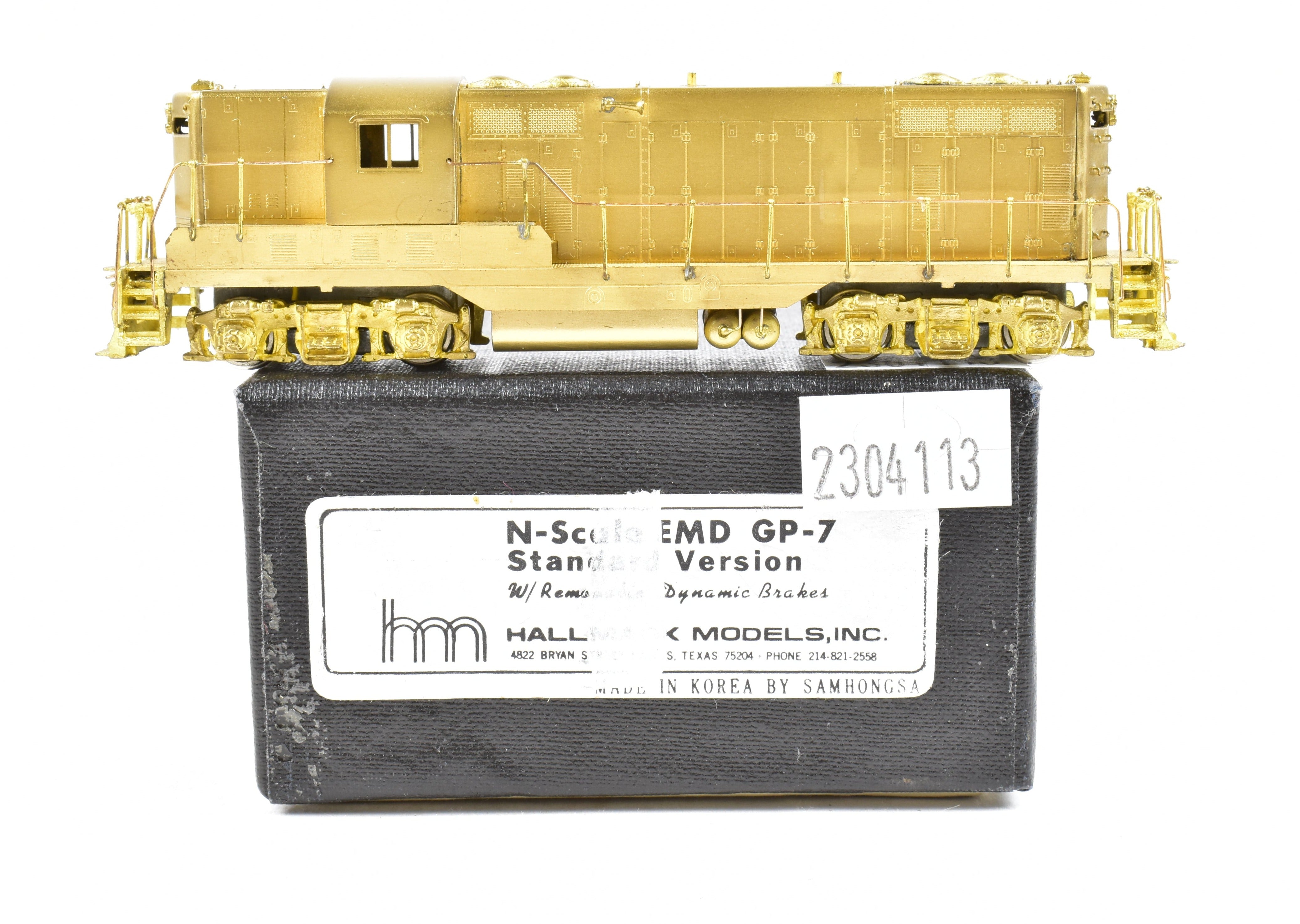 N Scale Brass Hallmark EMD GP - 7 Standard Model with Removable Dynamic Brakes