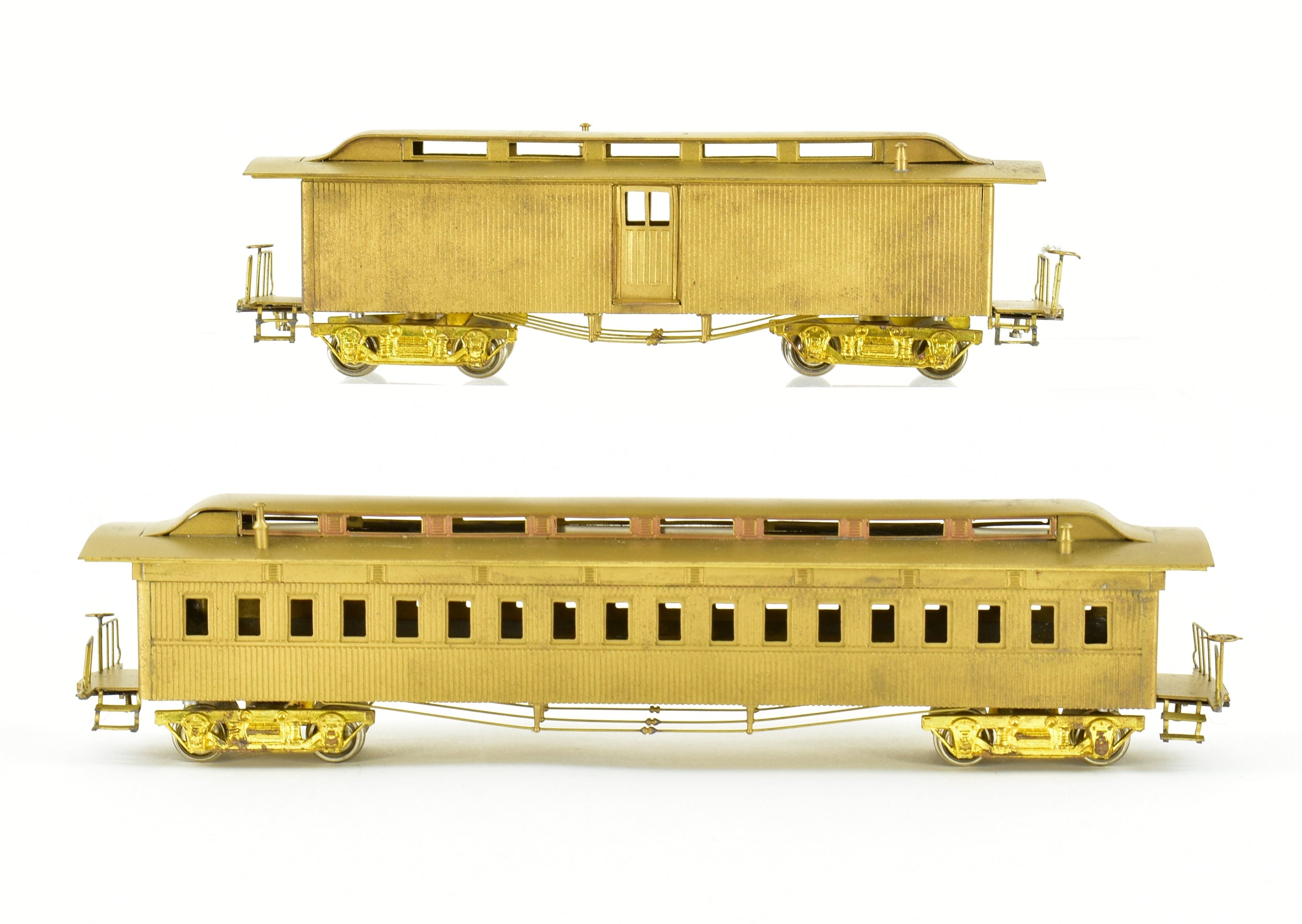 HO Scale Brass Gem Models Collectible Central Pacific Promontory Two - Car Set for Model Train Enthusiasts