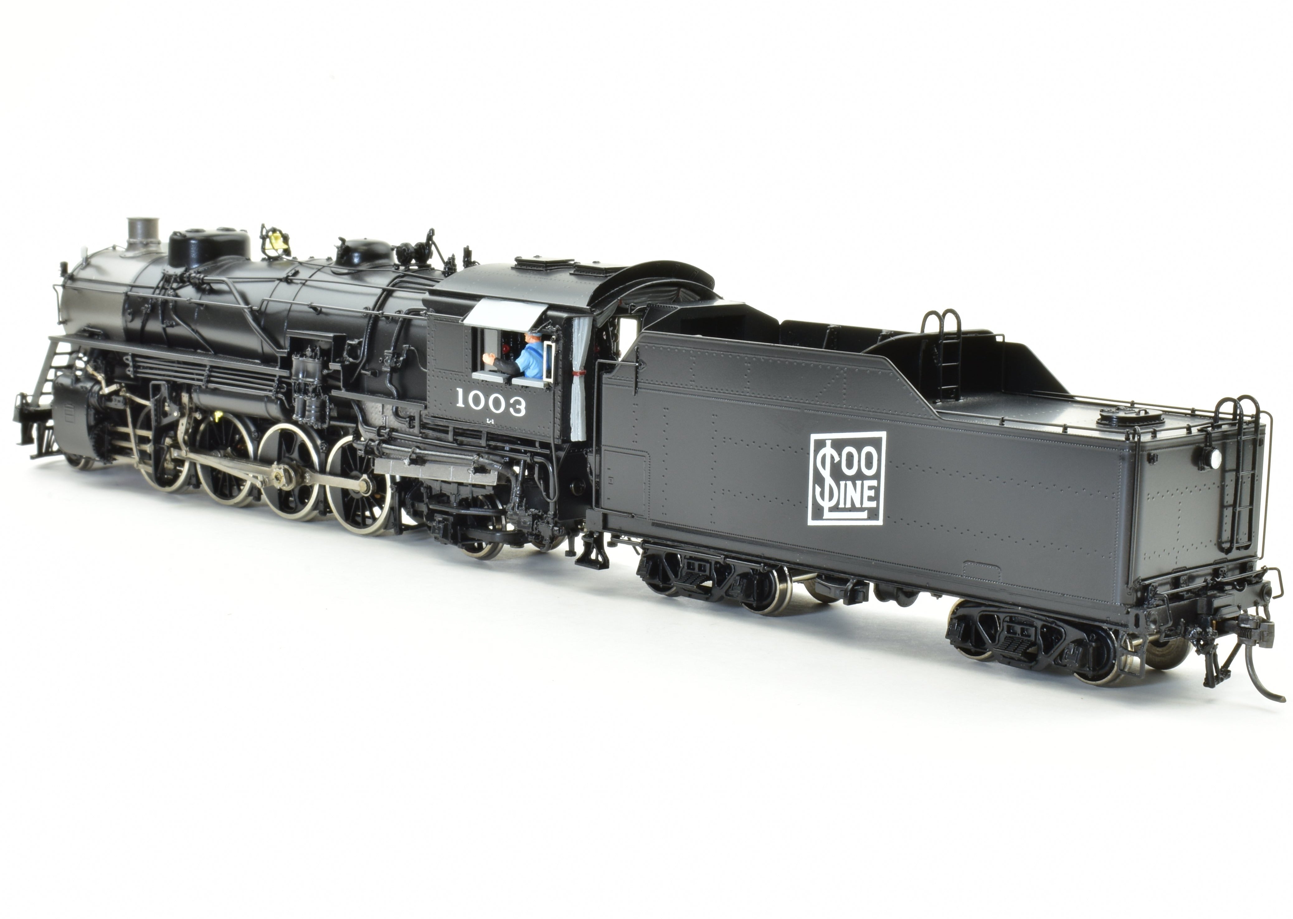 HO Scale Brass Division Point Soo Line Mikado 2-8-2 Locomotive Model #1003 from the 1940s Era