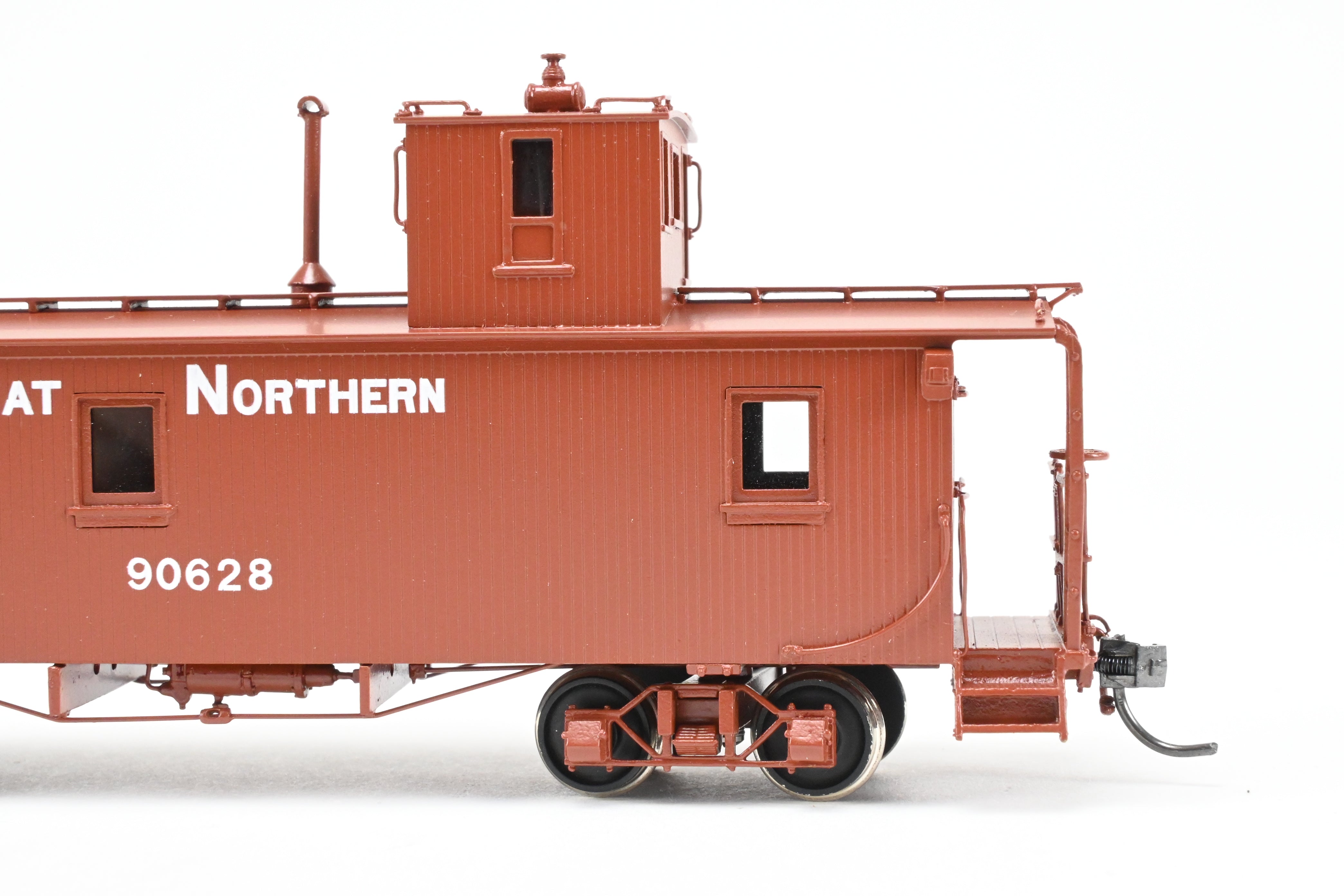 HO Scale Brass Connector North Bank Line Great Northern 33-Foot Truss Rod Caboose Model No. 90628