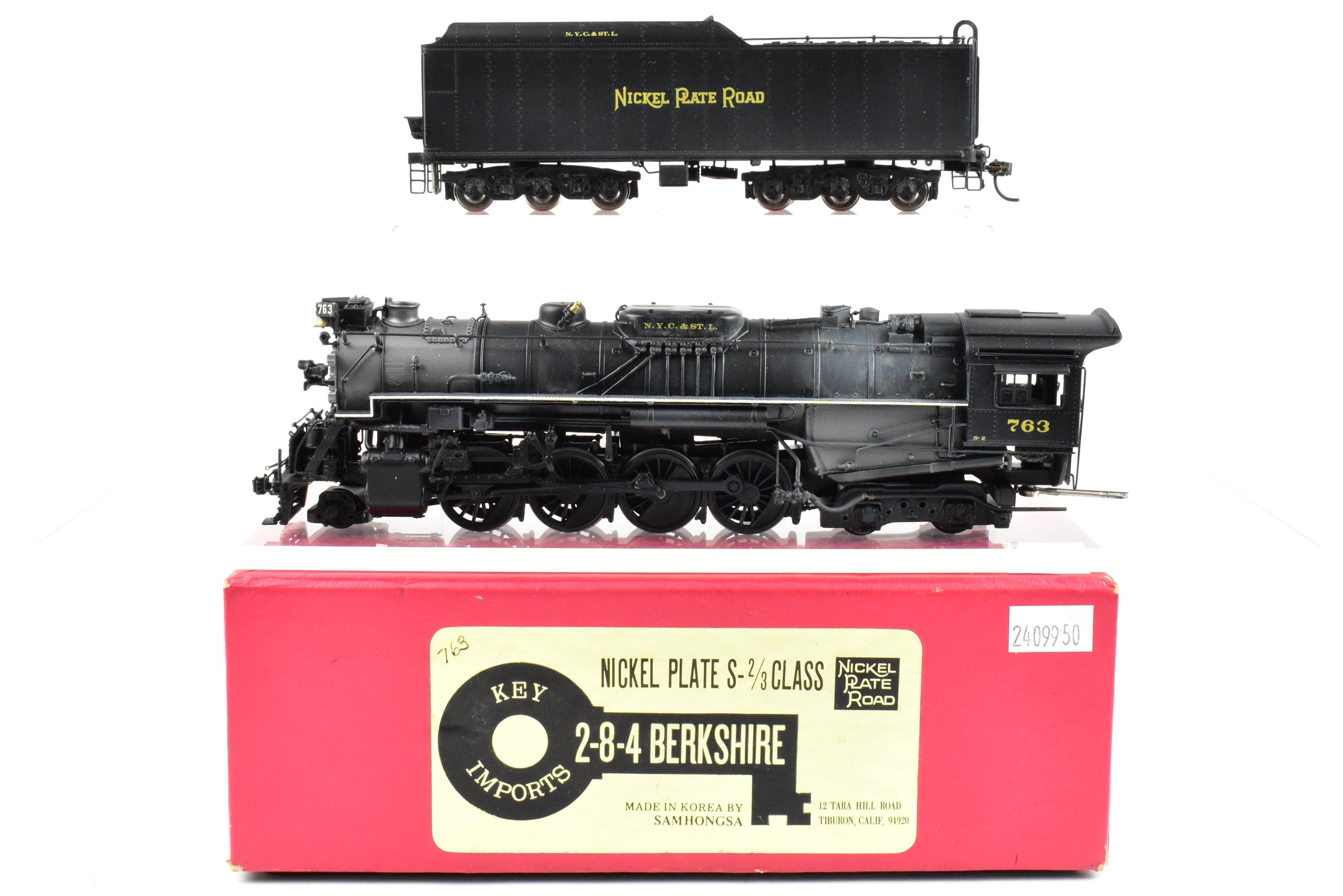 HO Brass Key Imports NKP Nickel Plate Road Weathered S-2/3 Class 2-8-4 Berkshire CP Model
