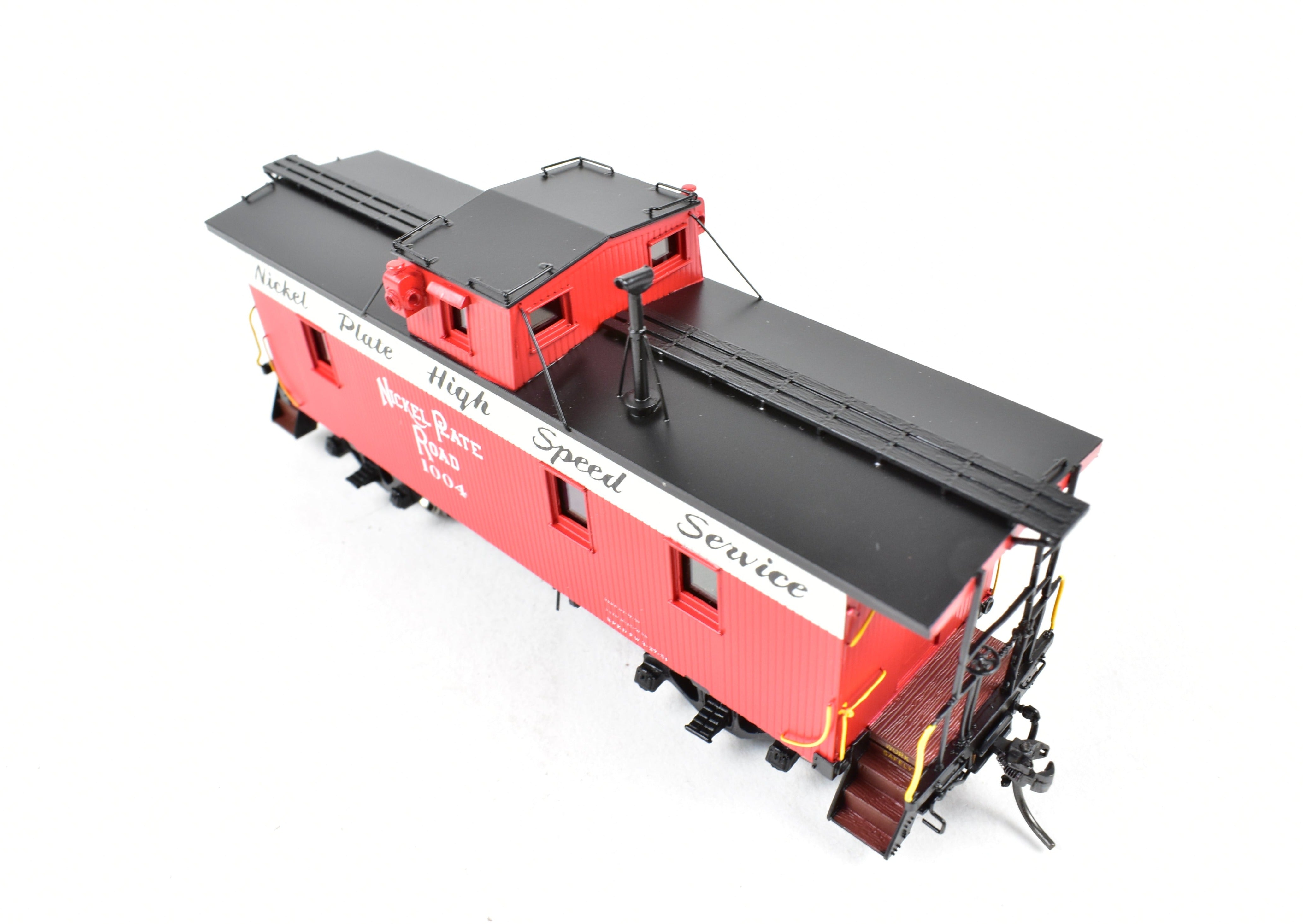 HO Scale Brass Division Point Nickel Plate Road 1000 Series 30-Foot Wood Caboose Model FP No. 1004 from New York City and St. Louis