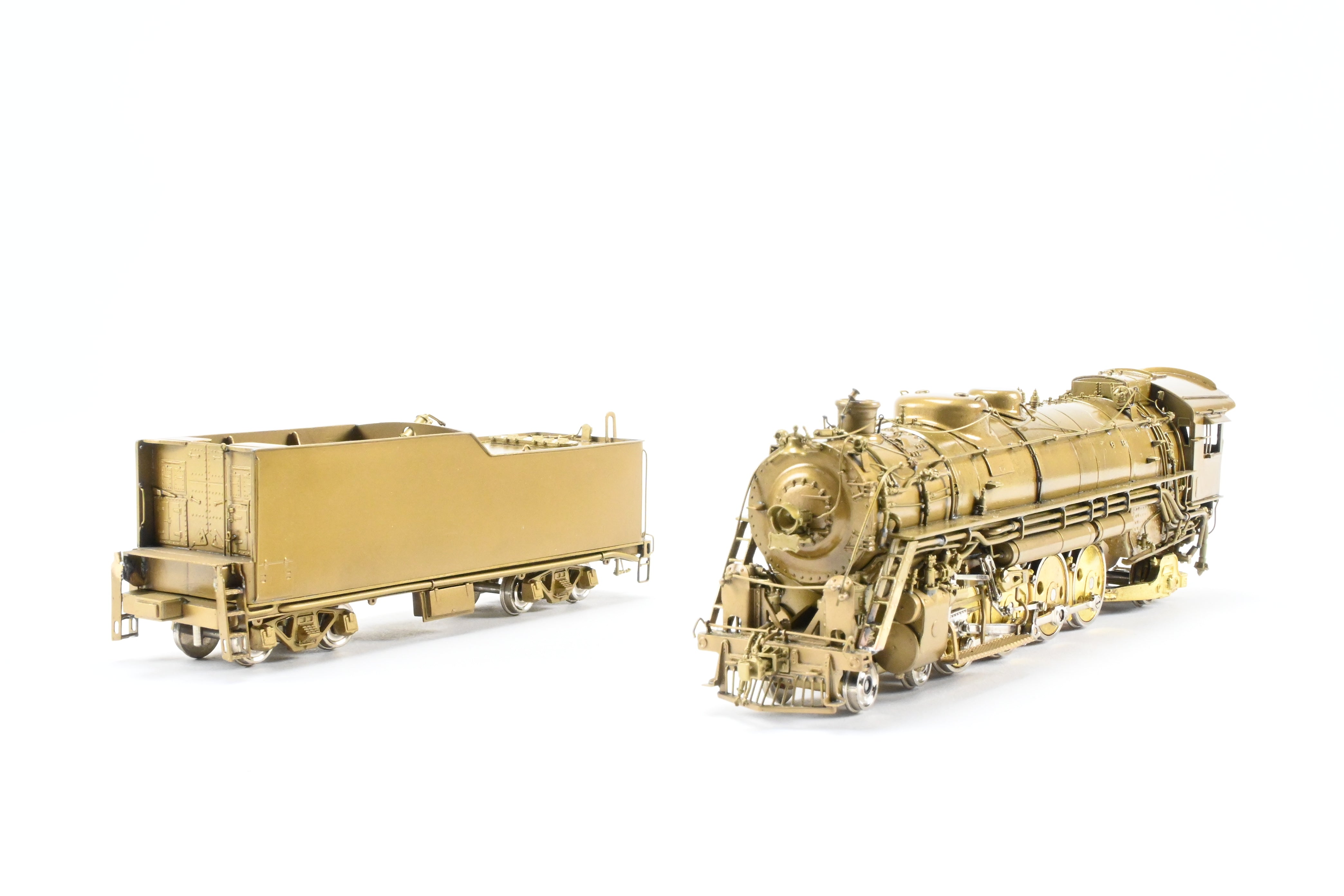 HO Scale Brass Model Train - Overland Models SLSF - Frisco 4300 4-8-2 Mountain Locomotive with Sagami Replacement Can Motor