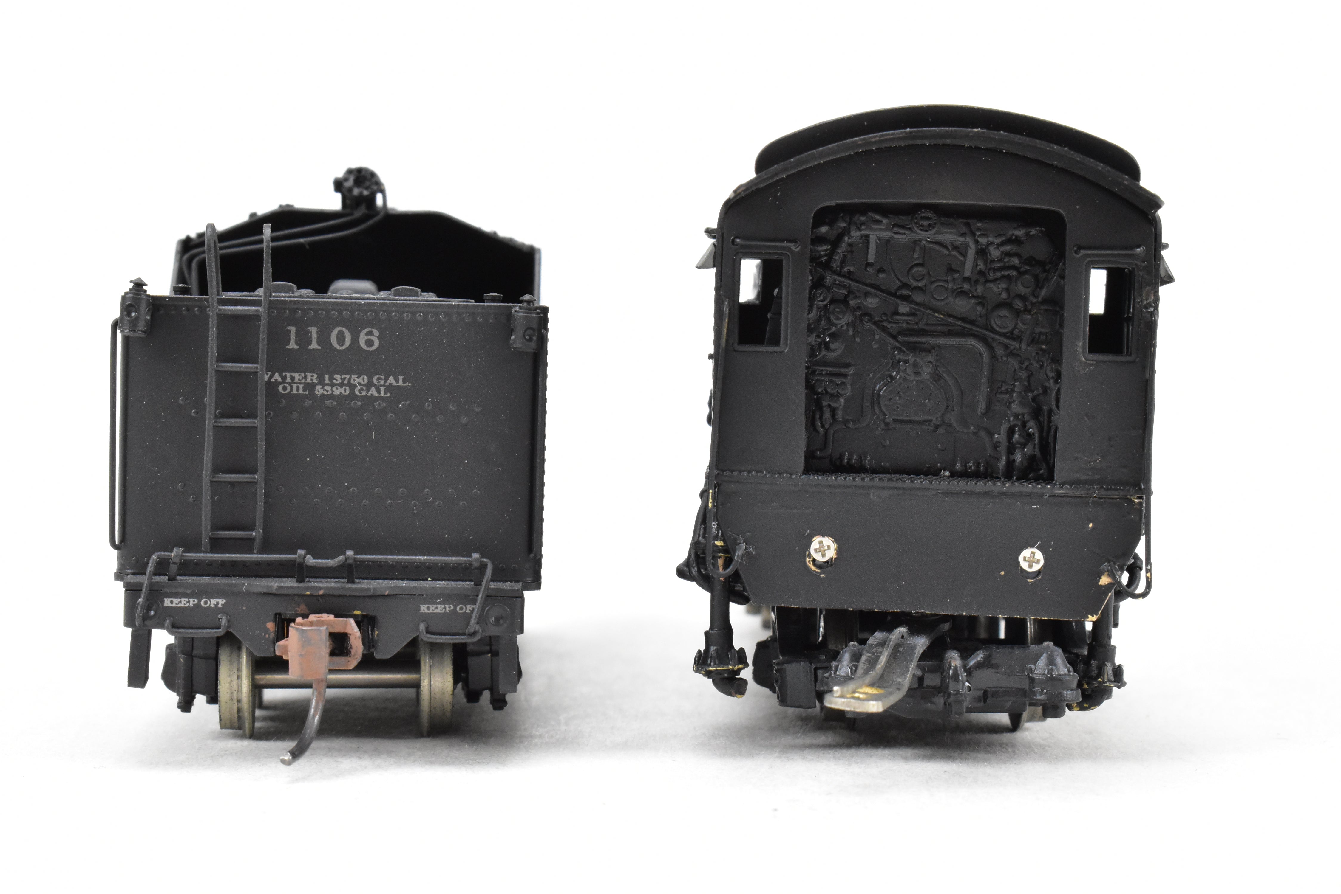 HO Scale Brass Hallmark Models Missouri Pacific Steam Locomotive: 1400 Class 2-8-2 Modified to 1100 Class with Brand - New Tender CP No. 1106