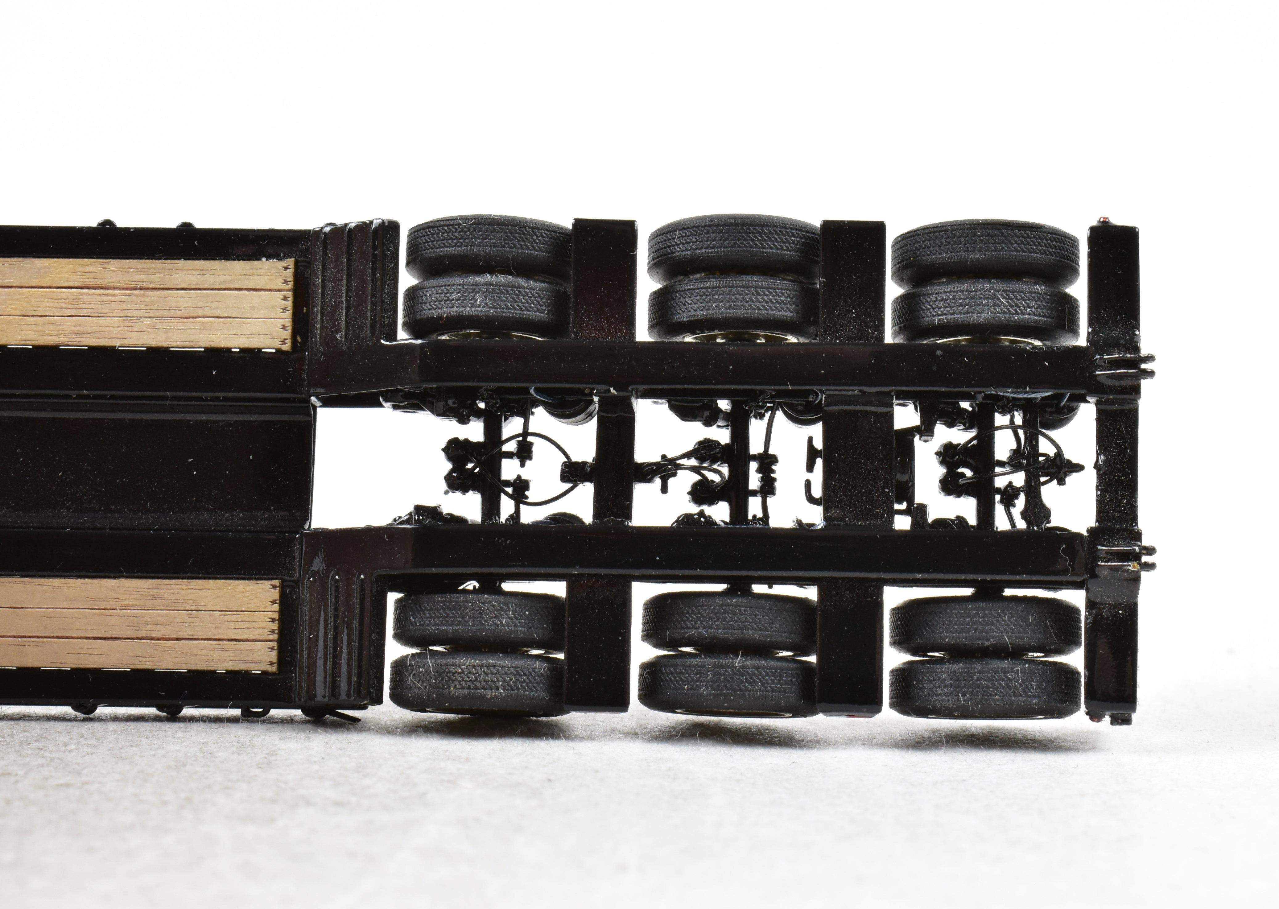 High-Quality HO Scale Brass Construction Classic Mint Collectibles Talbert 55SA Low Boy Trailer with Factory-Painted Black Finish and Fine Details