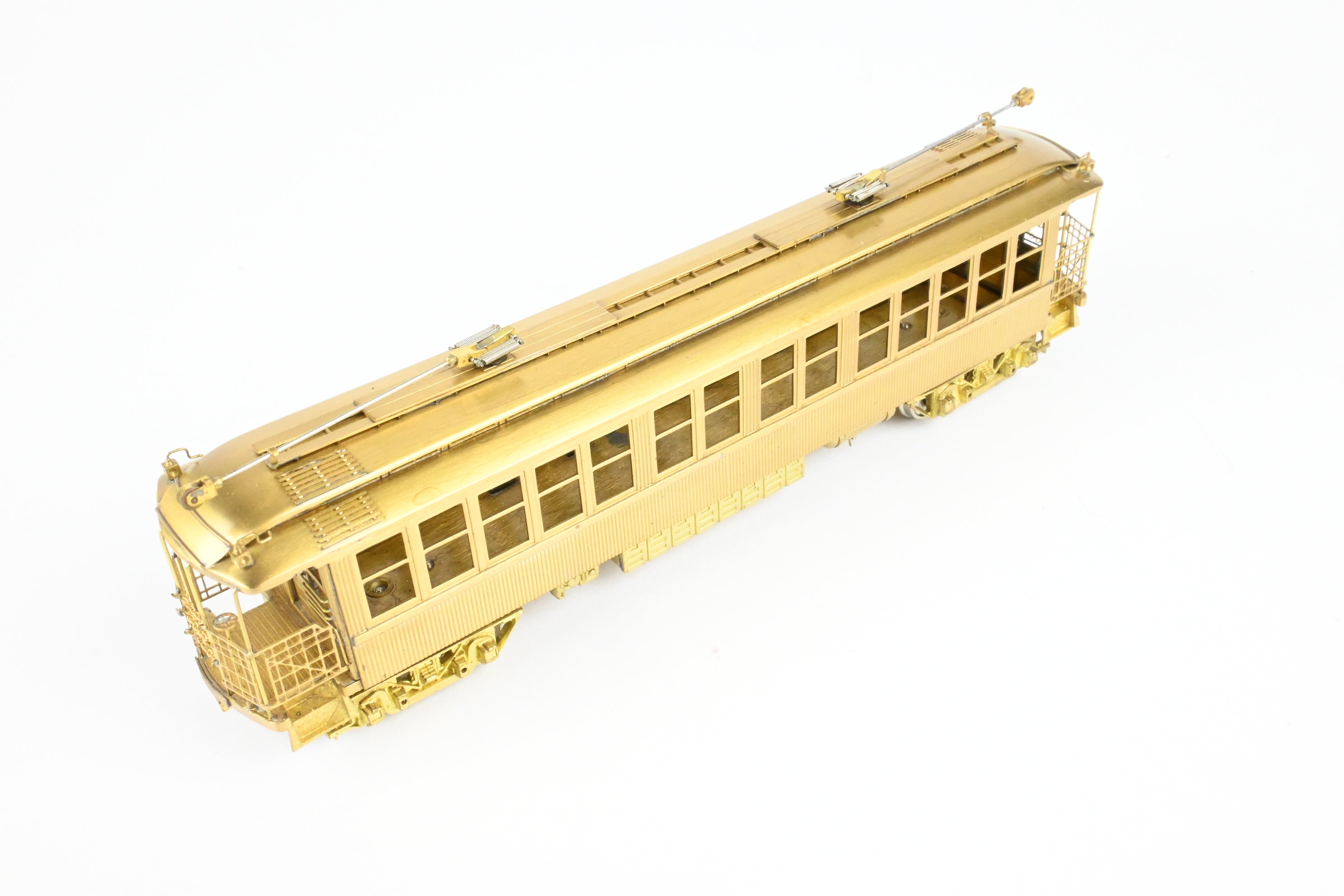 High - Quality HO Scale Brass Model Train Set by WP Car Corp. - Brooklyn Rapid Transit/Brooklyn Union Elevated 1200 Equipped with Trolley Poles