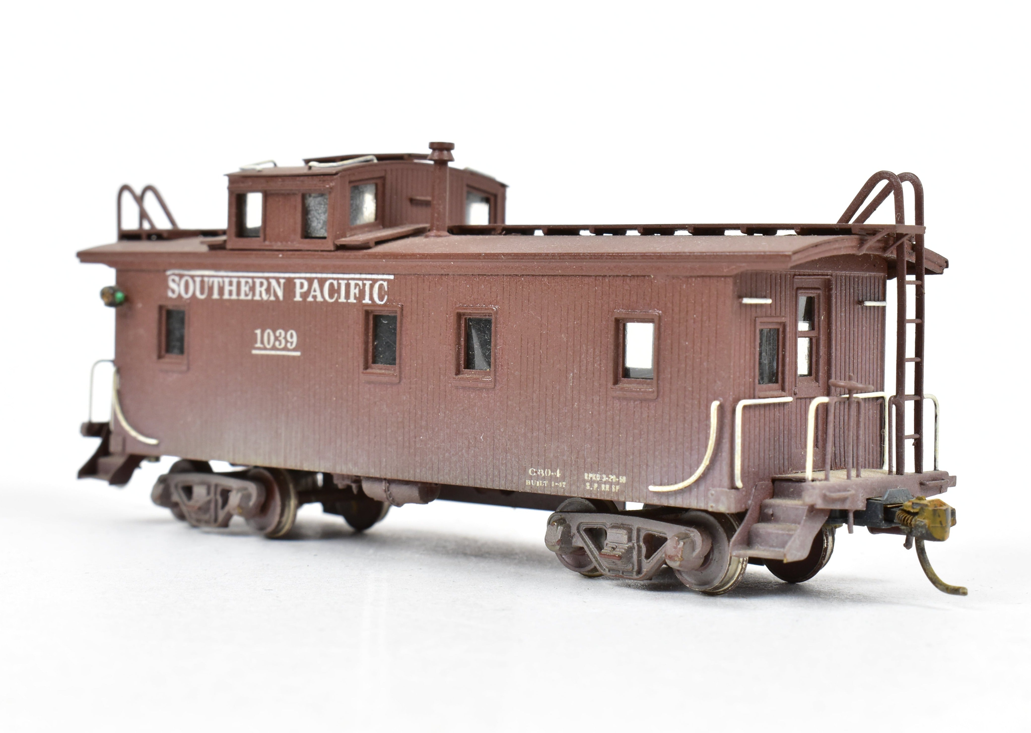 HO Scale Brass Balboa SP - Southern Pacific C30 - 1 Wood Caboose Model with Custom Painting and Weathering
