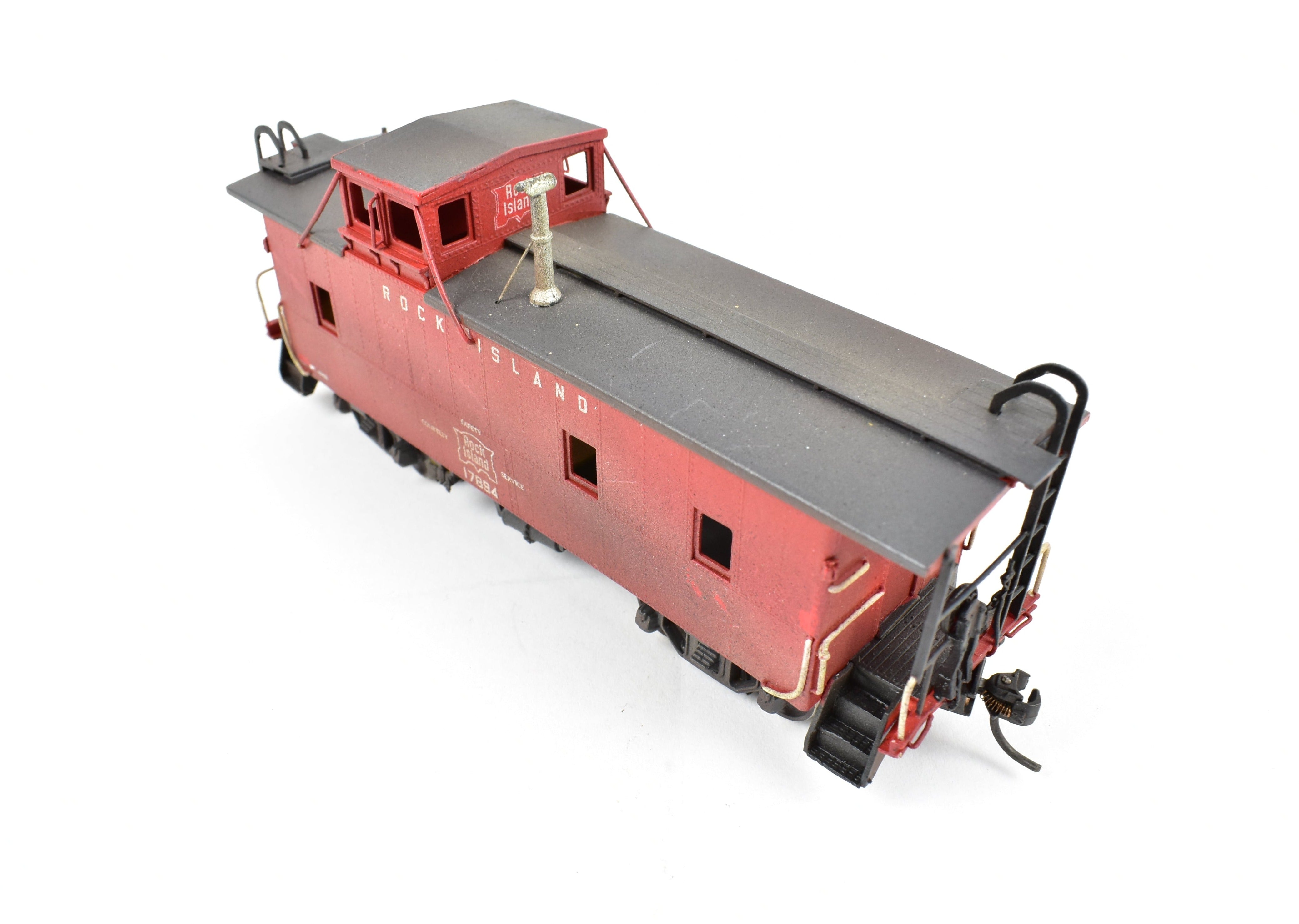 HO Scale Brass Model Train - OMI (Overland Models, Inc.) CRI&P - Rock Island Steel Caboose #17894 with Custom Painting and Spare Parts