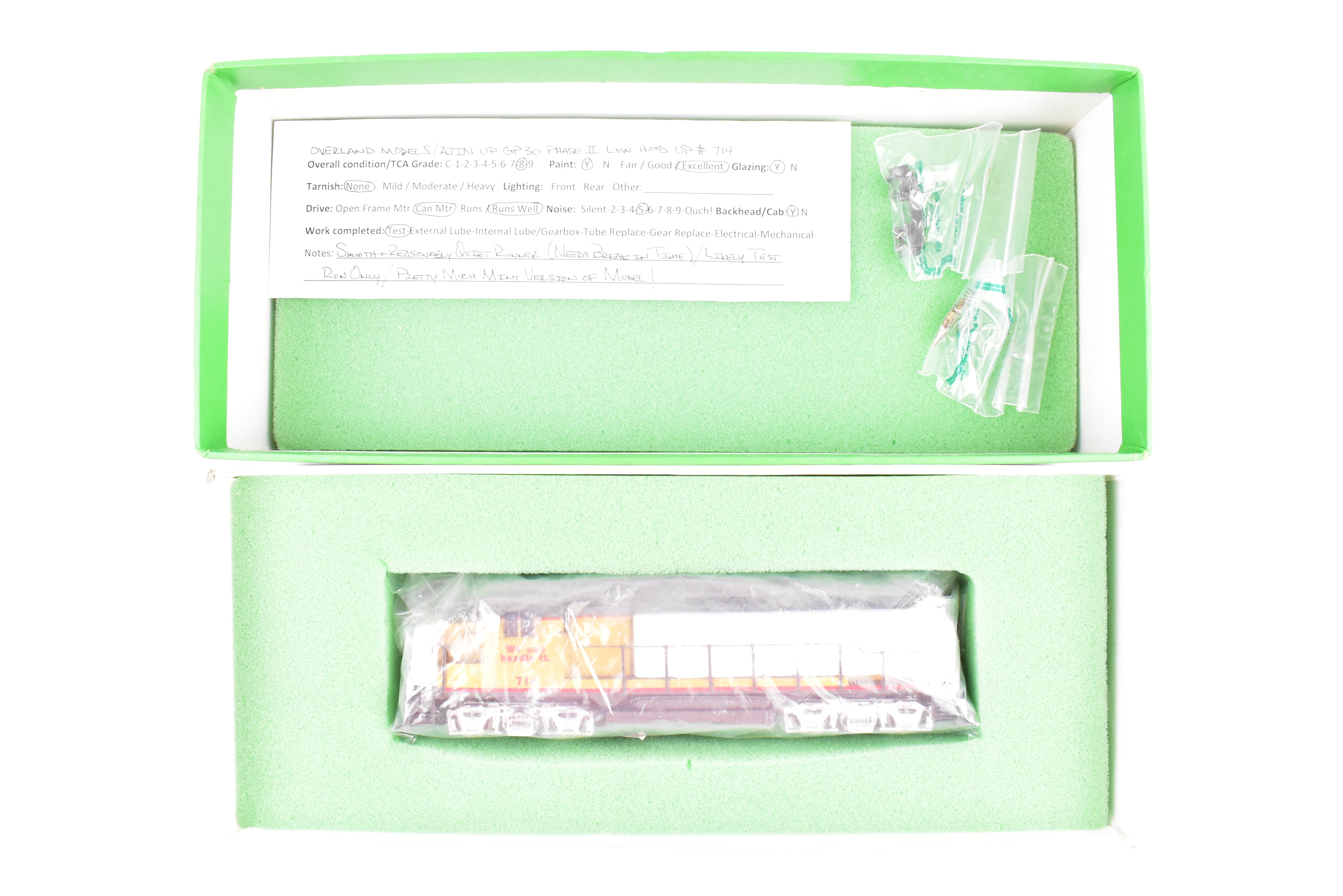 HO Scale Brass Model Train - Overland Models, Inc. Union Pacific EMD GP30 PH II Low Hood Locomotive from #700 to #735, Specifically CP #714
