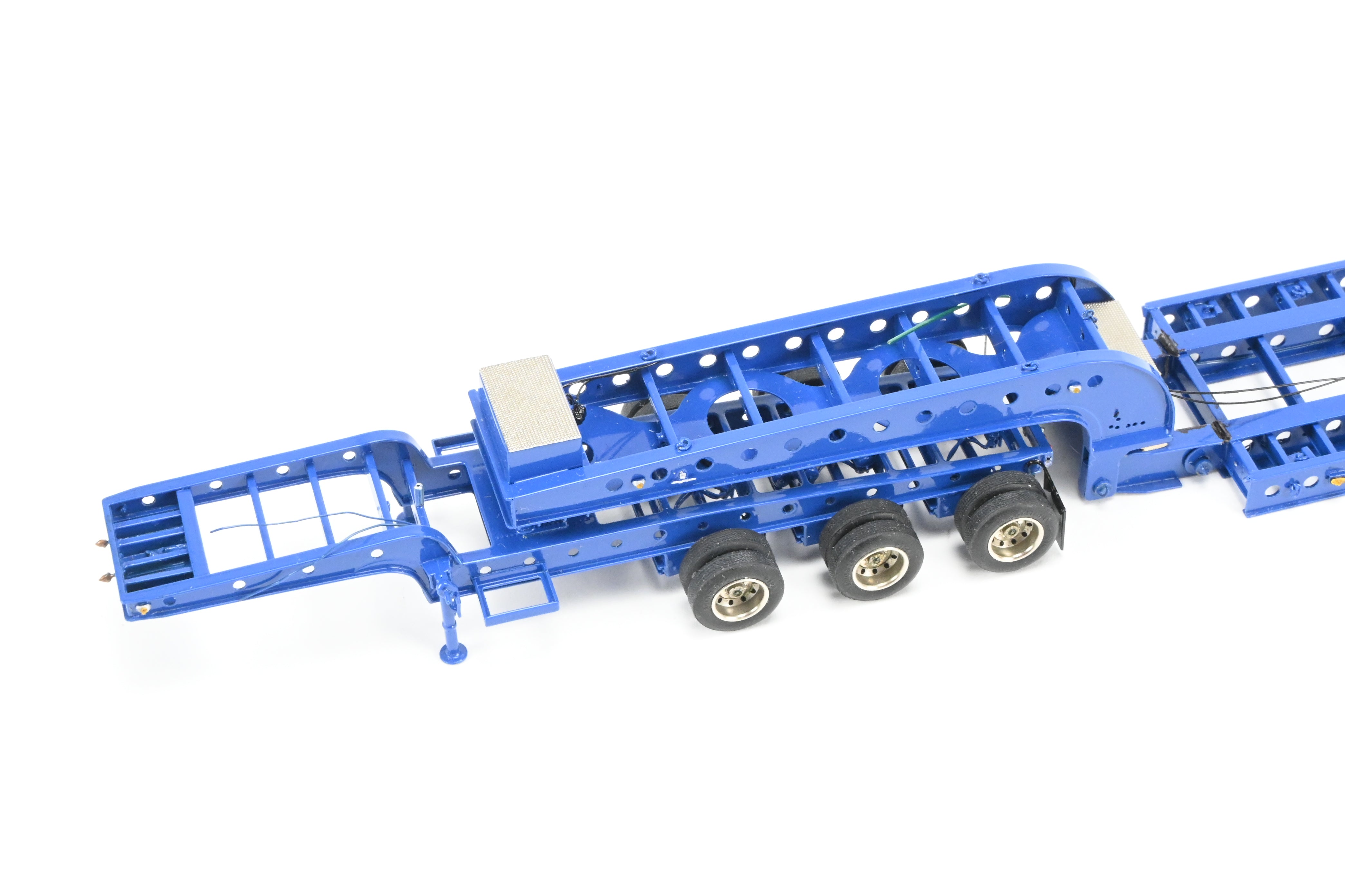 HO Scale Brass Construction OMI - Overland Models, Inc. Nelson Miller Transfer Extremely Rare One-of-a-Kind Pilot Models of 6-Axle and 9-Axle Heavy Haul Trailers in FP Blue, Never Produced