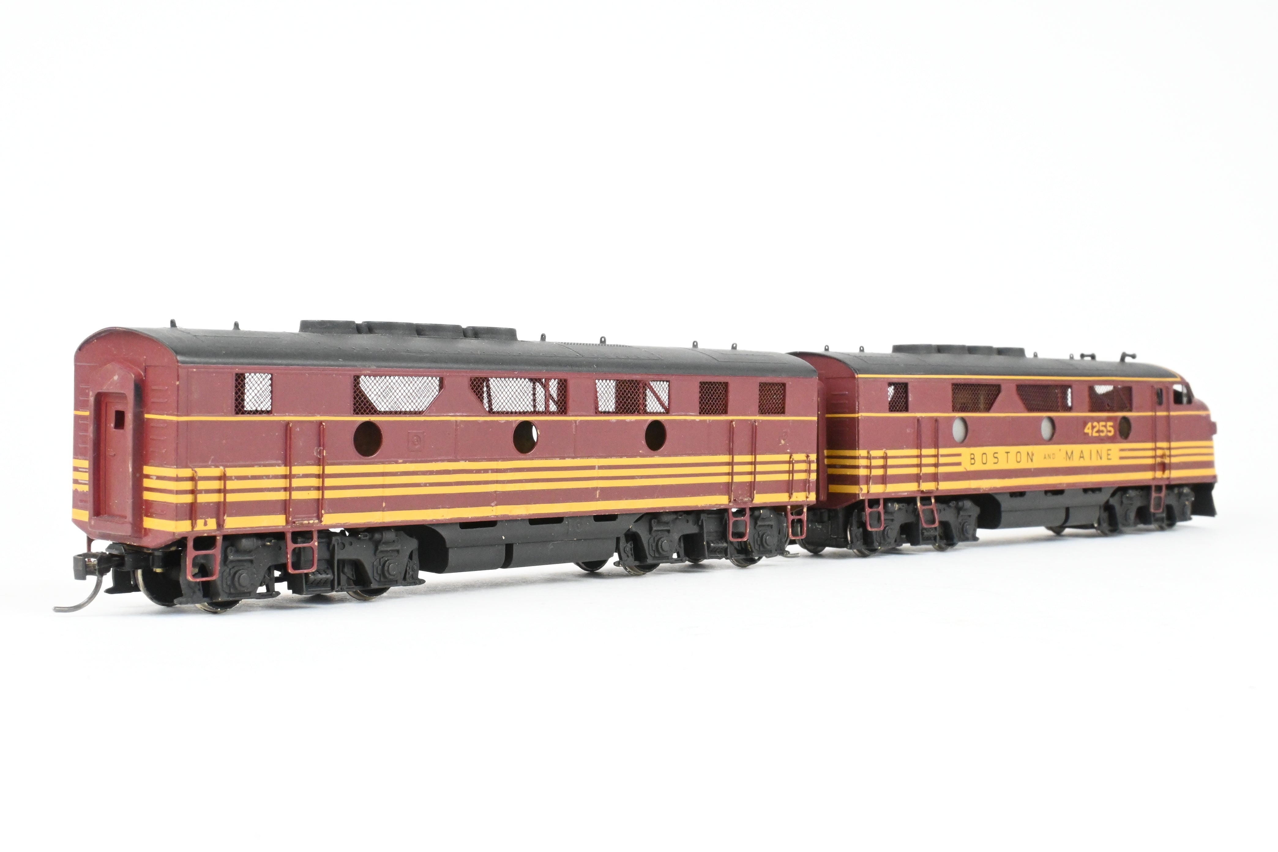 HO Scale Brass Hallmark B&M Boston & Maine EMD F3 A/B Set - Powered A, Unpowered B