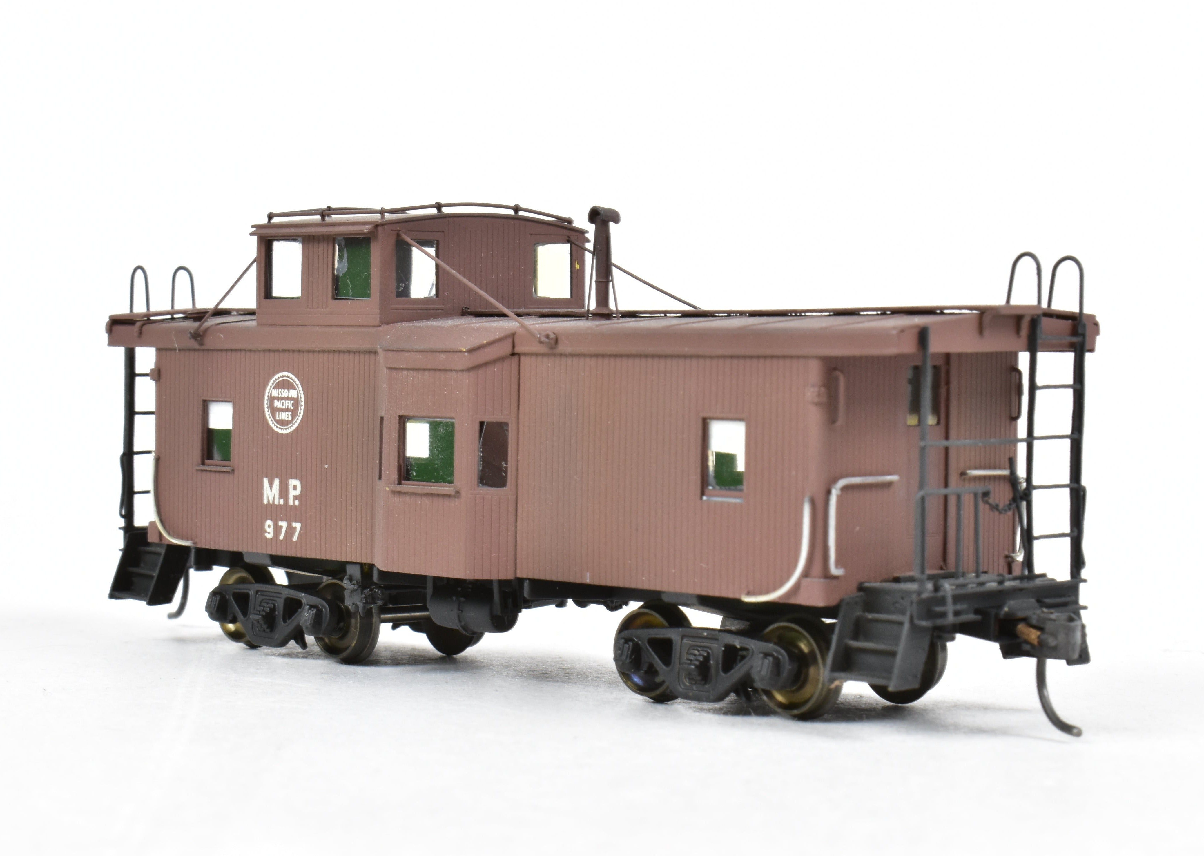 HO Brass OMI Missouri Pacific Cupola & Bay Window Caboose with Custom Paint, Wrong Box
