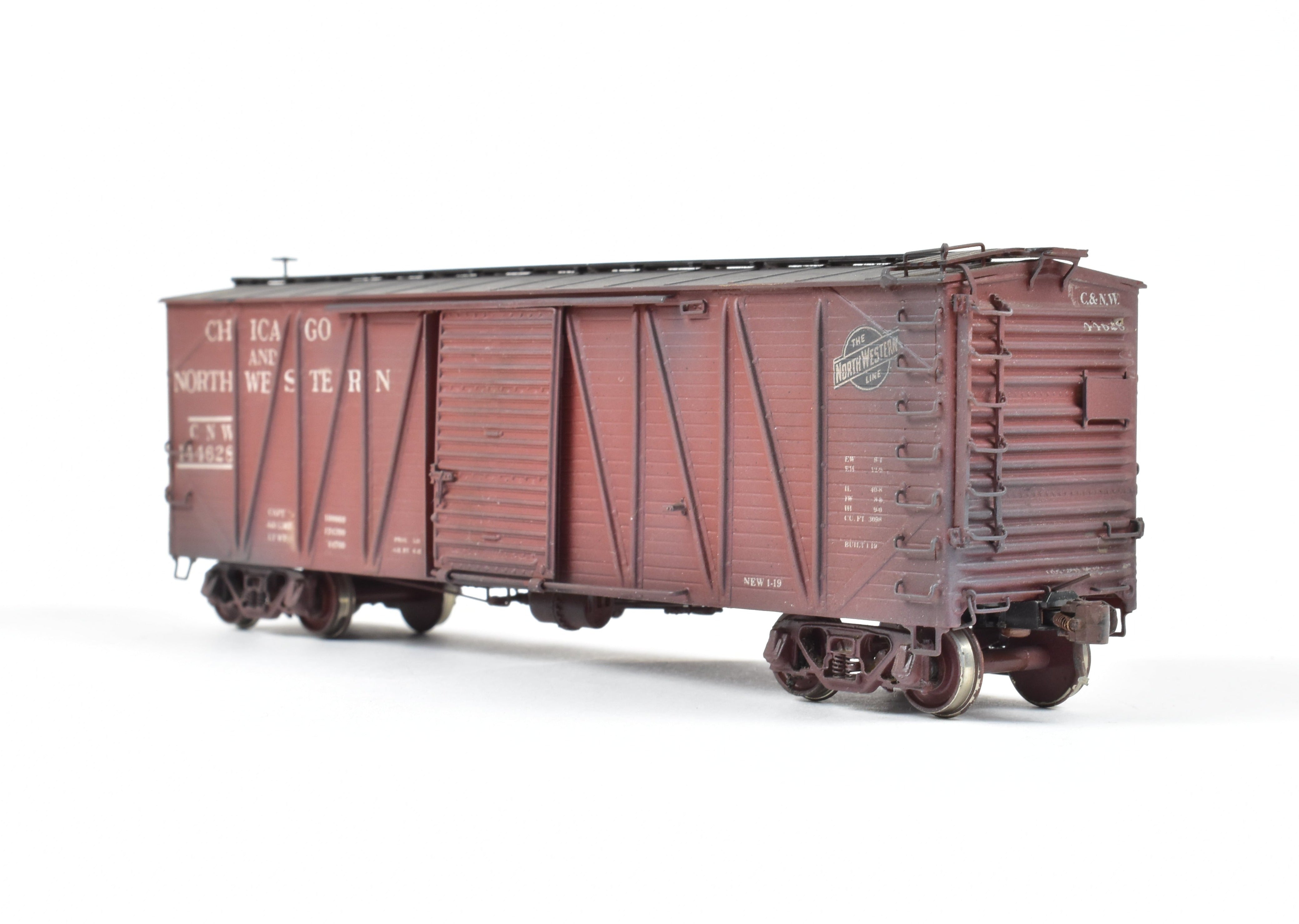 HO Brass OMI C&NW Custom Painted USRA Single Sheath Boxcar Model
