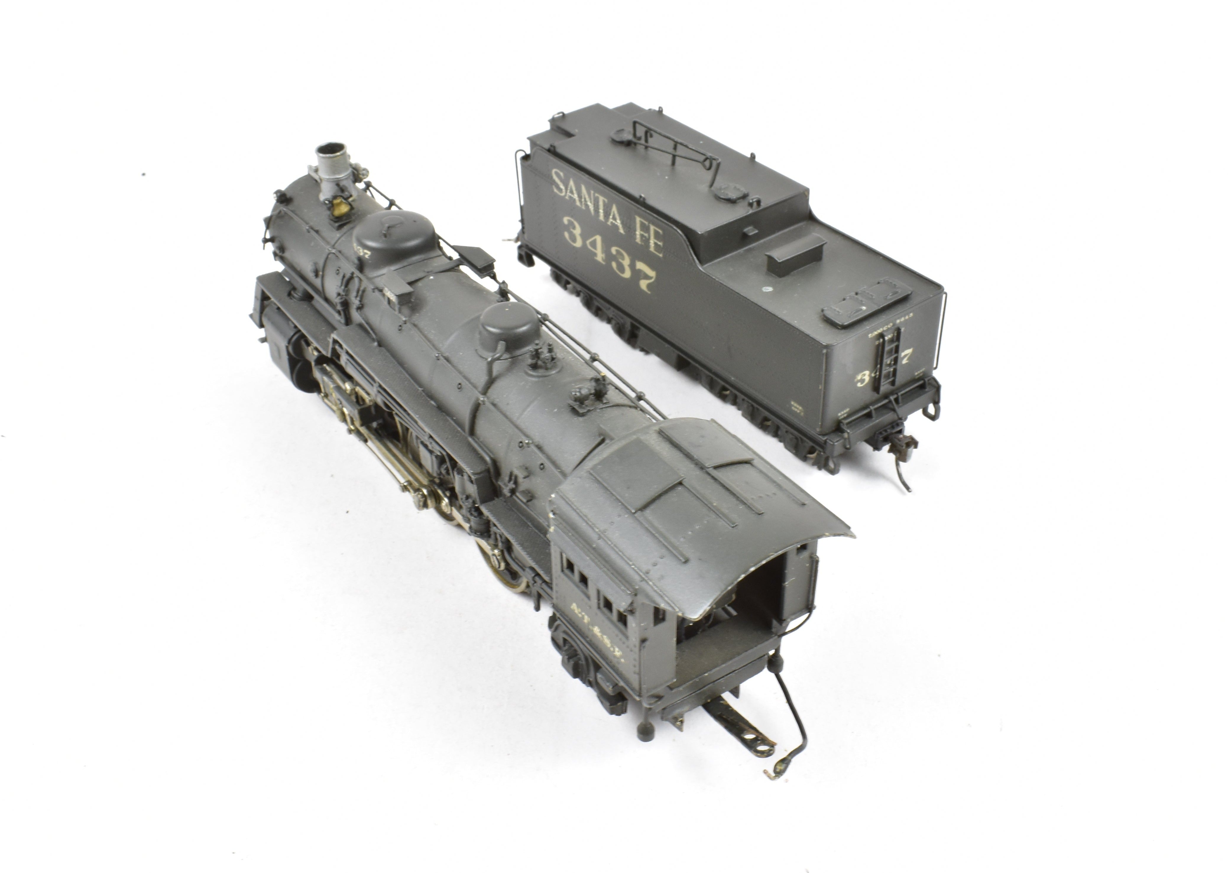 HO Scale Brass Balboa ATSF Santa Fe 3400 Class 4-6-2 Pacific Locomotive CP #3437