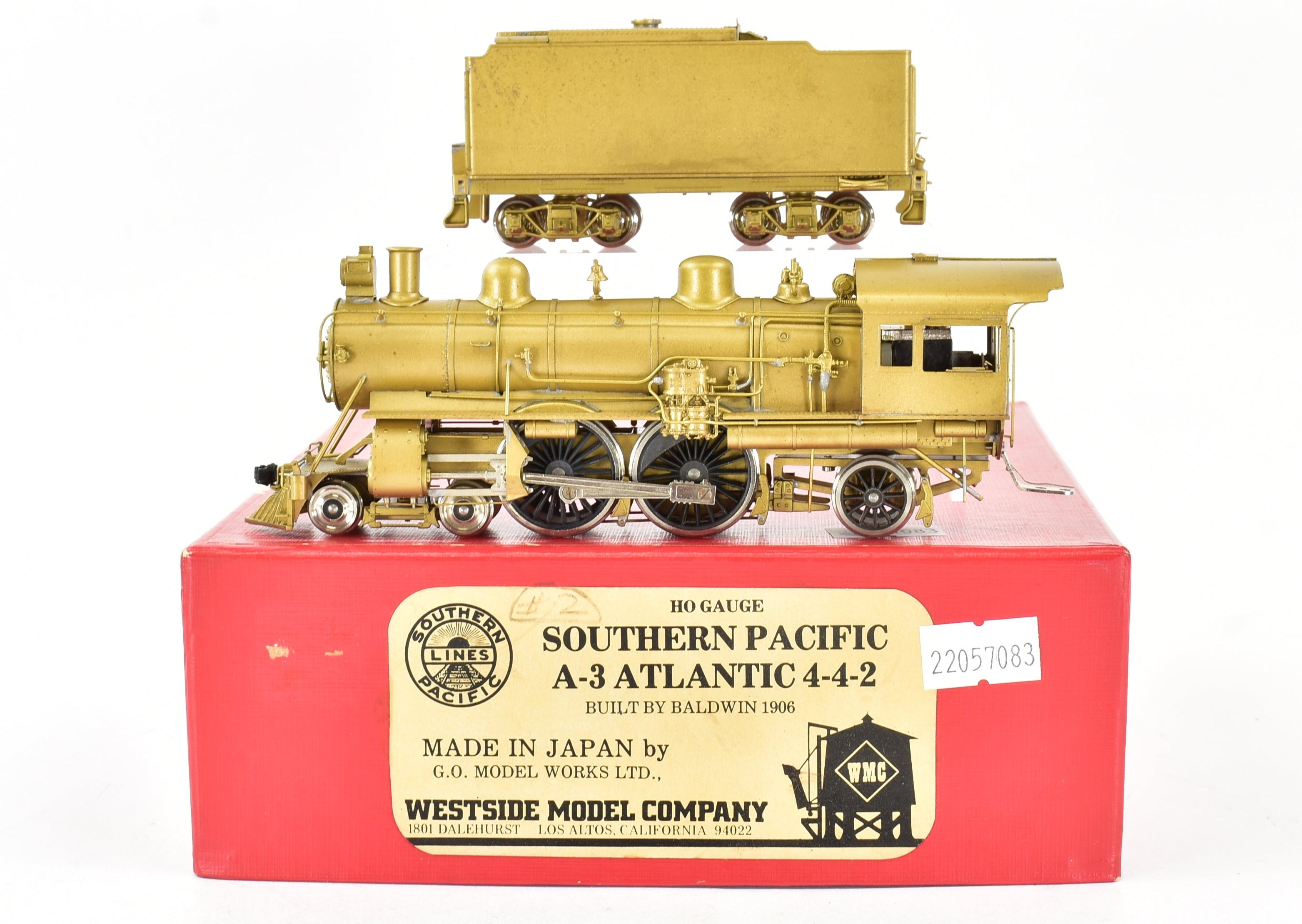 High - Quality HO Scale Brass Westside Model Co. Southern Pacific Class A - 3 Atlantic 4 - 4 - 2 Model Train