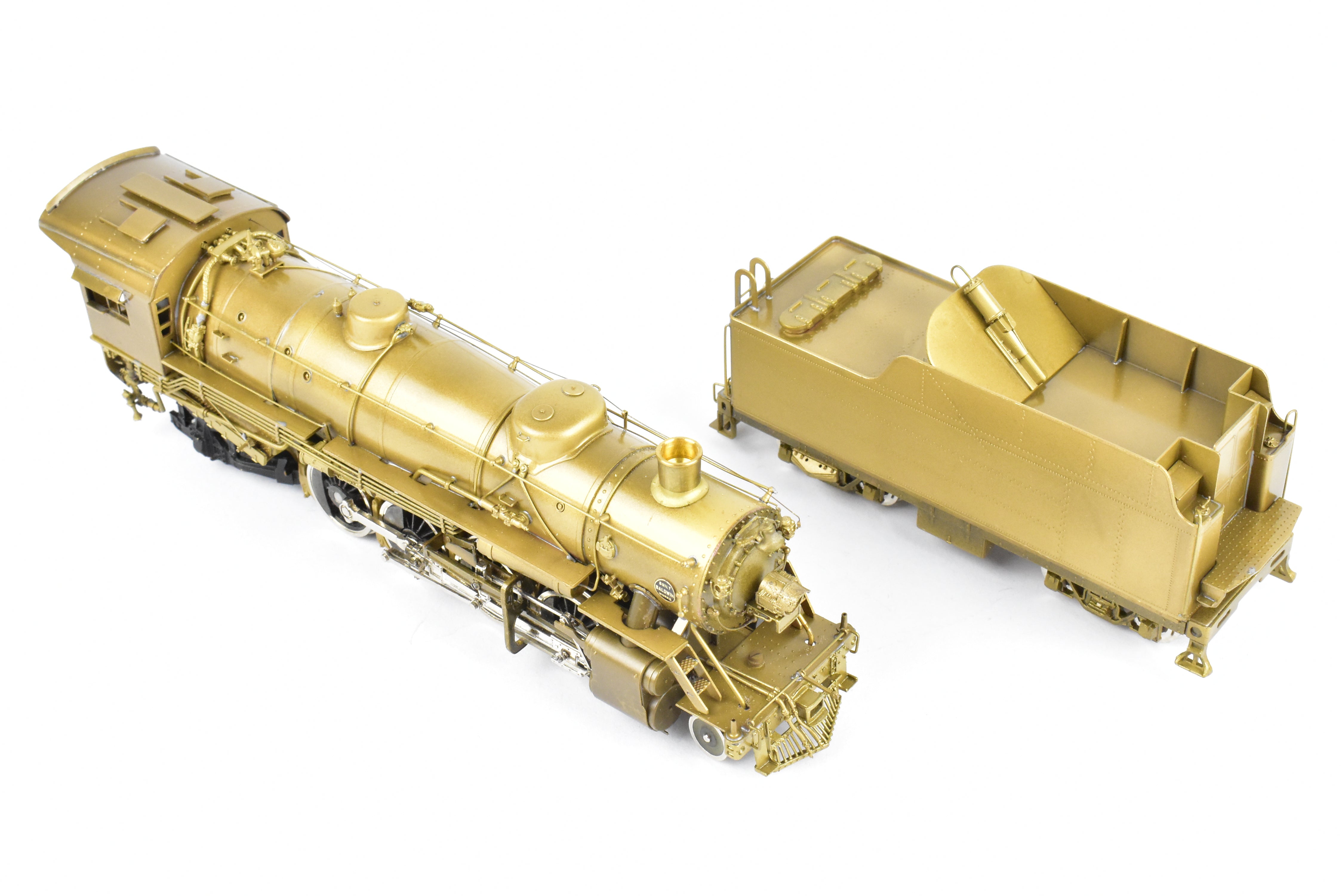 High - Quality HO Scale Brass Pacific Fast Mail (PFM) Model of United States Railway Administration (USRA) 2 - 8 - 2 Light Class Mikado Locomotive from 1977 Run, Sold As - Is