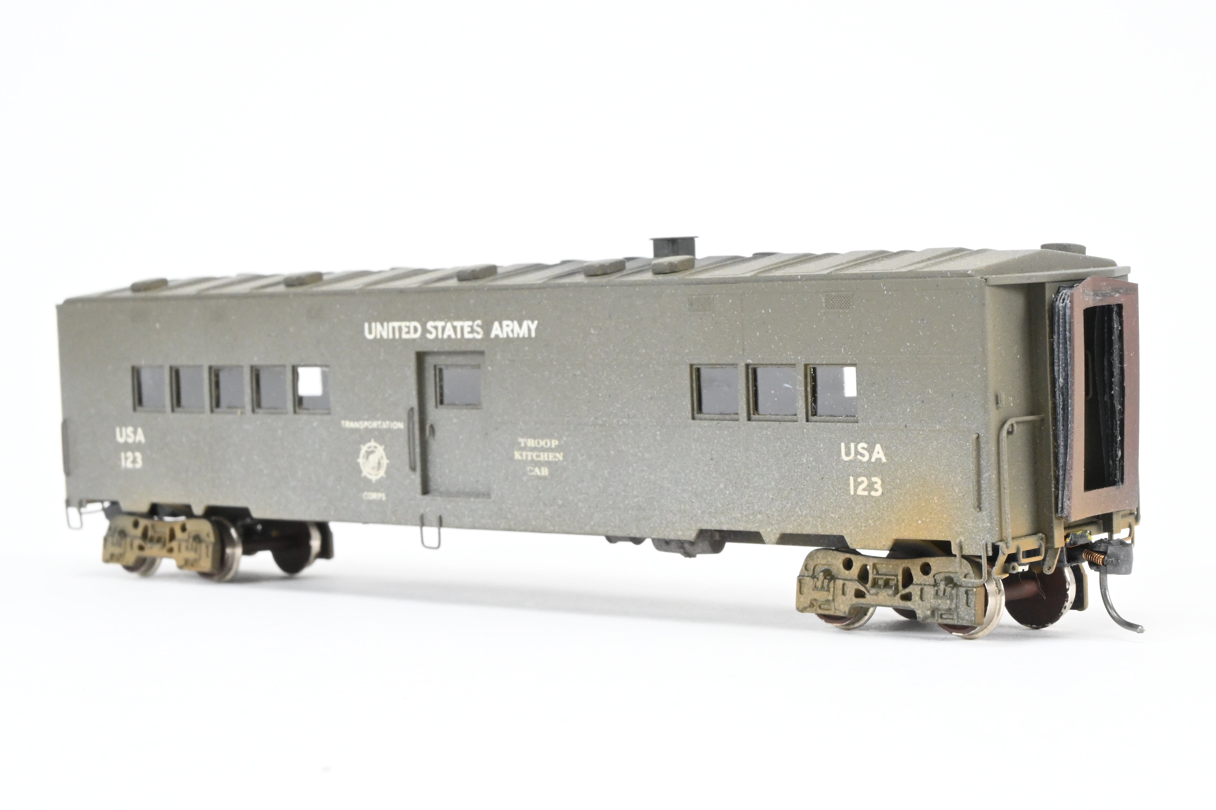 HO Scale Brass Hallmark Pullman Troop Sleeper Custom-Painted for US Army