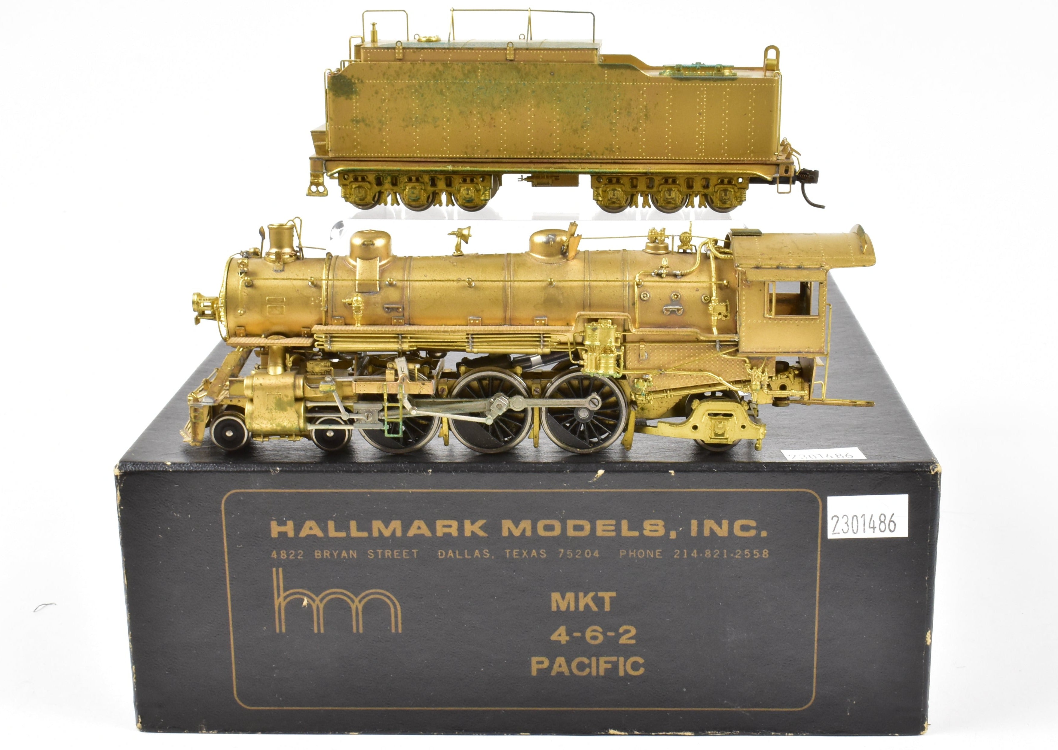 HO Scale Brass Hallmark Models Missouri Kansas Texas 4-6-2 H-3A Pacific Steam Locomotive Model