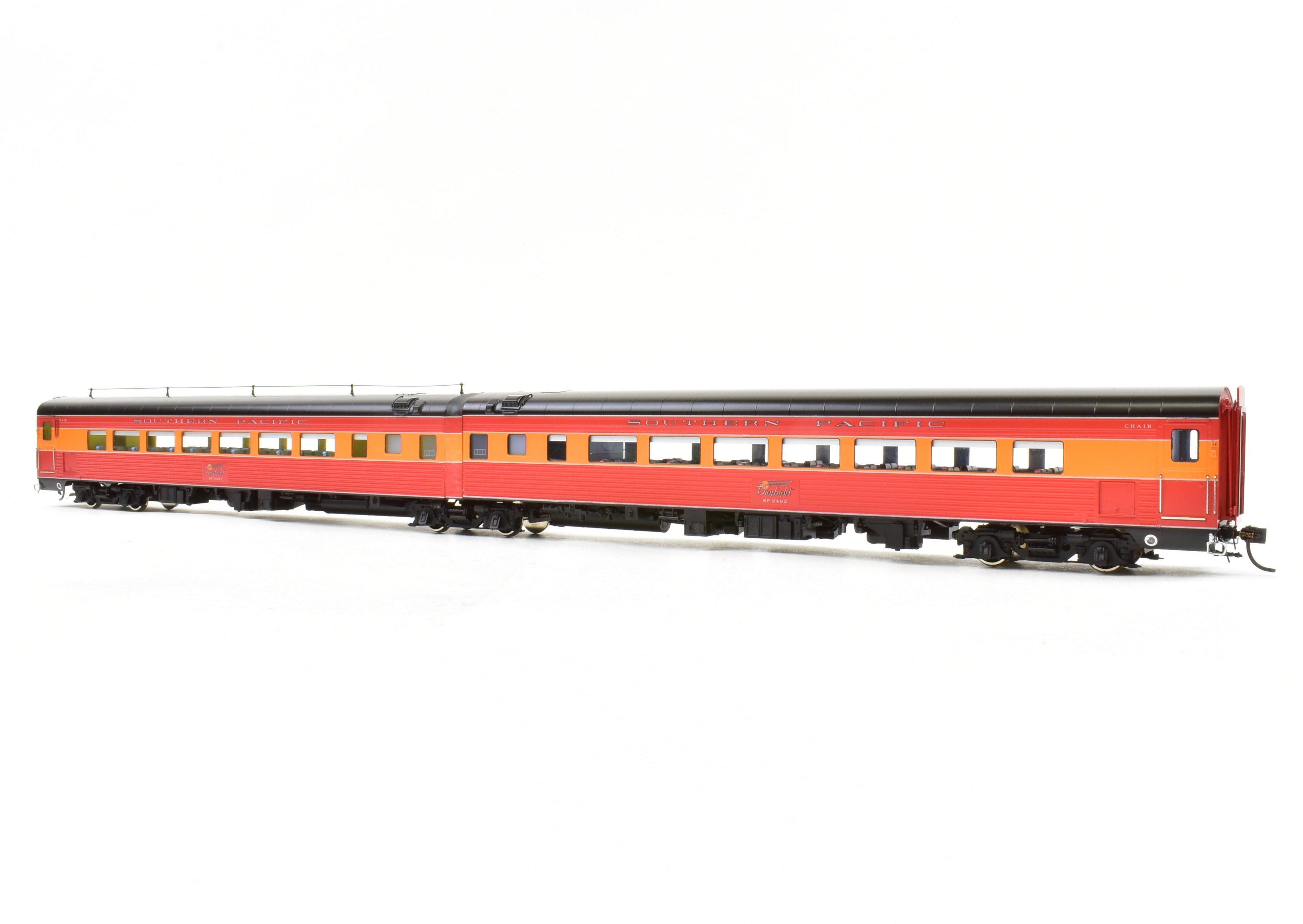 HO Scale Brass Model Train Set - Challenger Imports SP - Southern Pacific 1955 Morning Daylight 3 - Pack Add - On Set with Freight and Passenger Cars