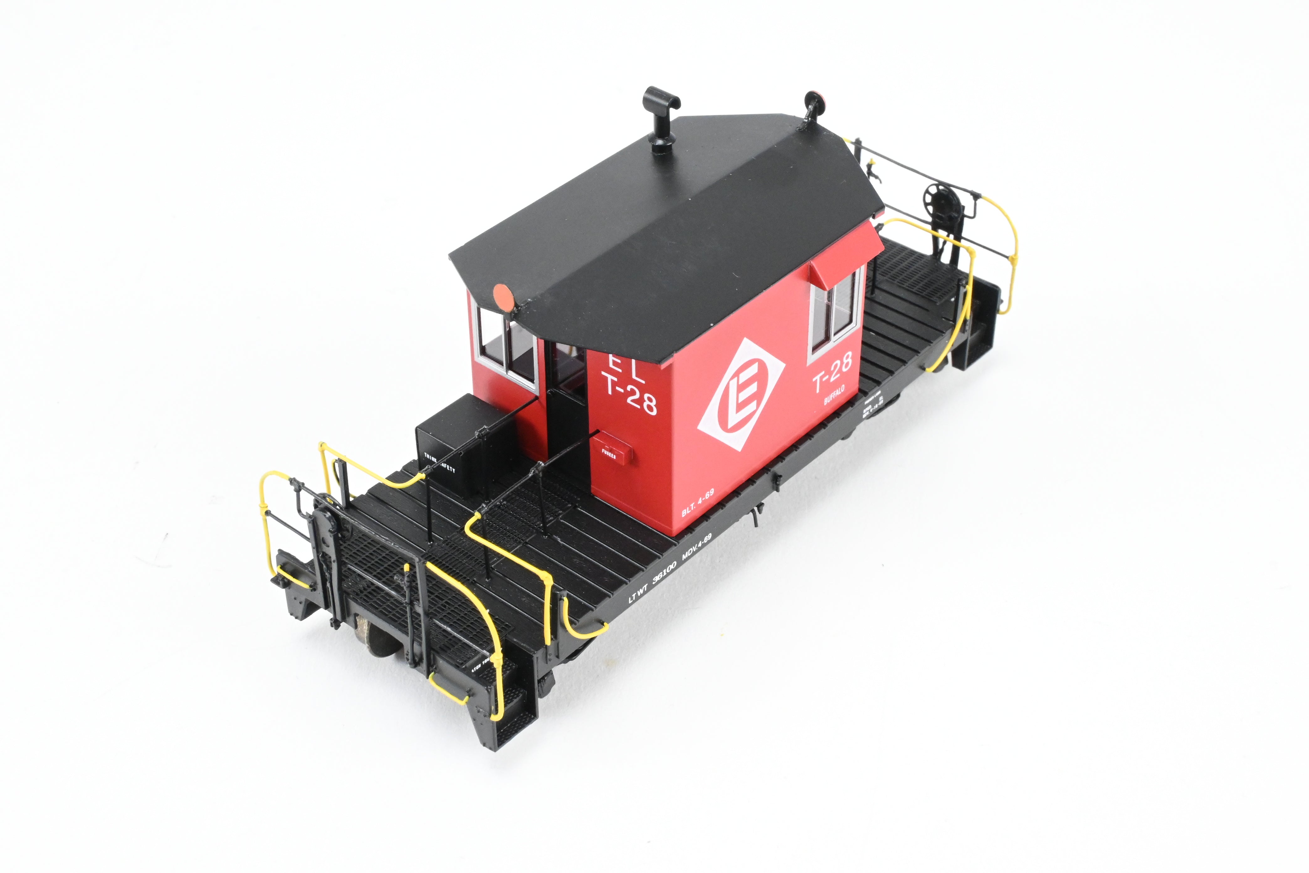 HO Scale Brass OMI - Overland Models, Inc. EL - Erie Lackawanna Transfer Caboose Factory - Painted and Numbered T - 28 for Model Trains