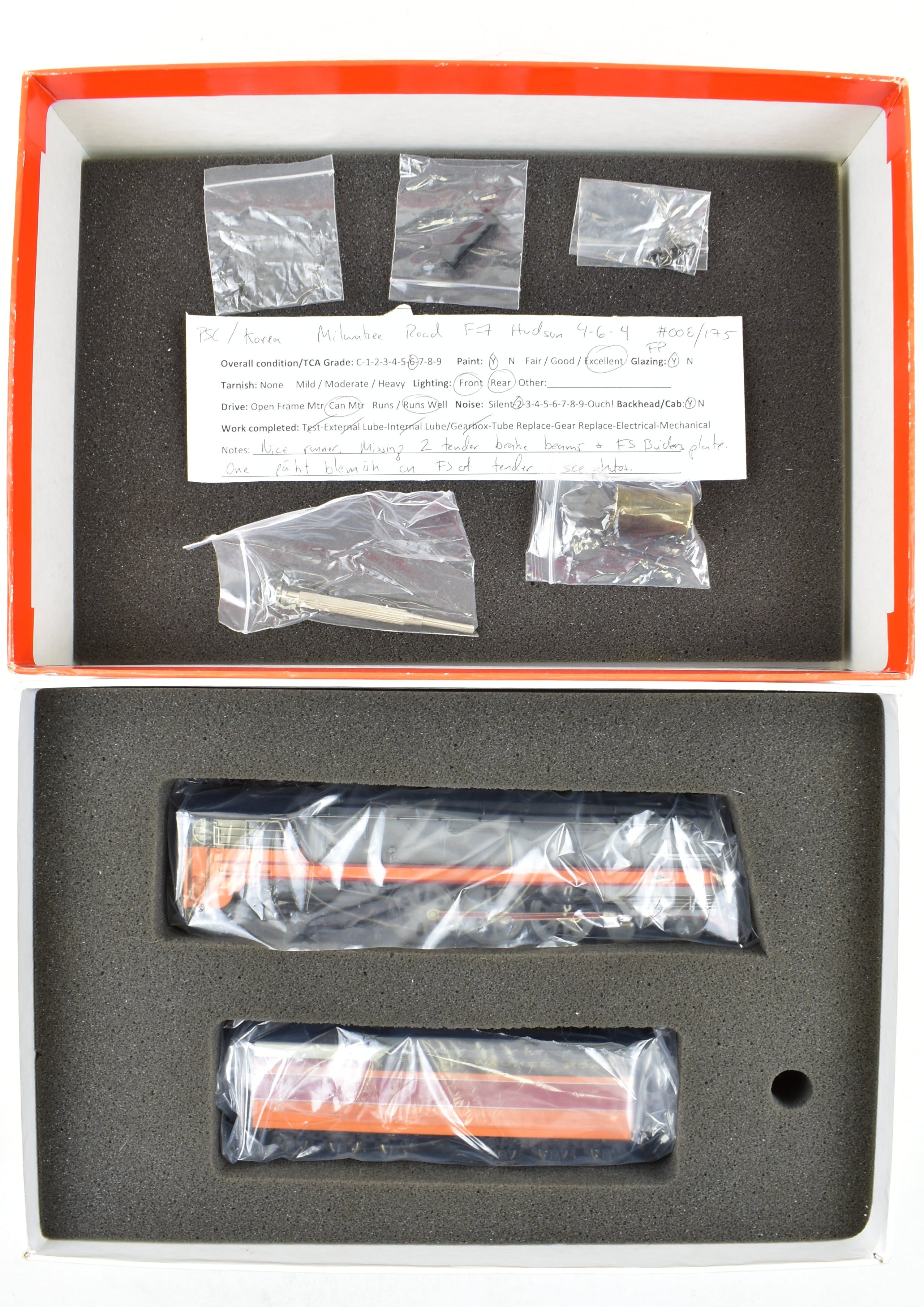 HO Scale Brass Precision Scale Co. Model Train - Milwaukee Road 4-6-4 F-7 Hudson Steam Locomotive As Built #102