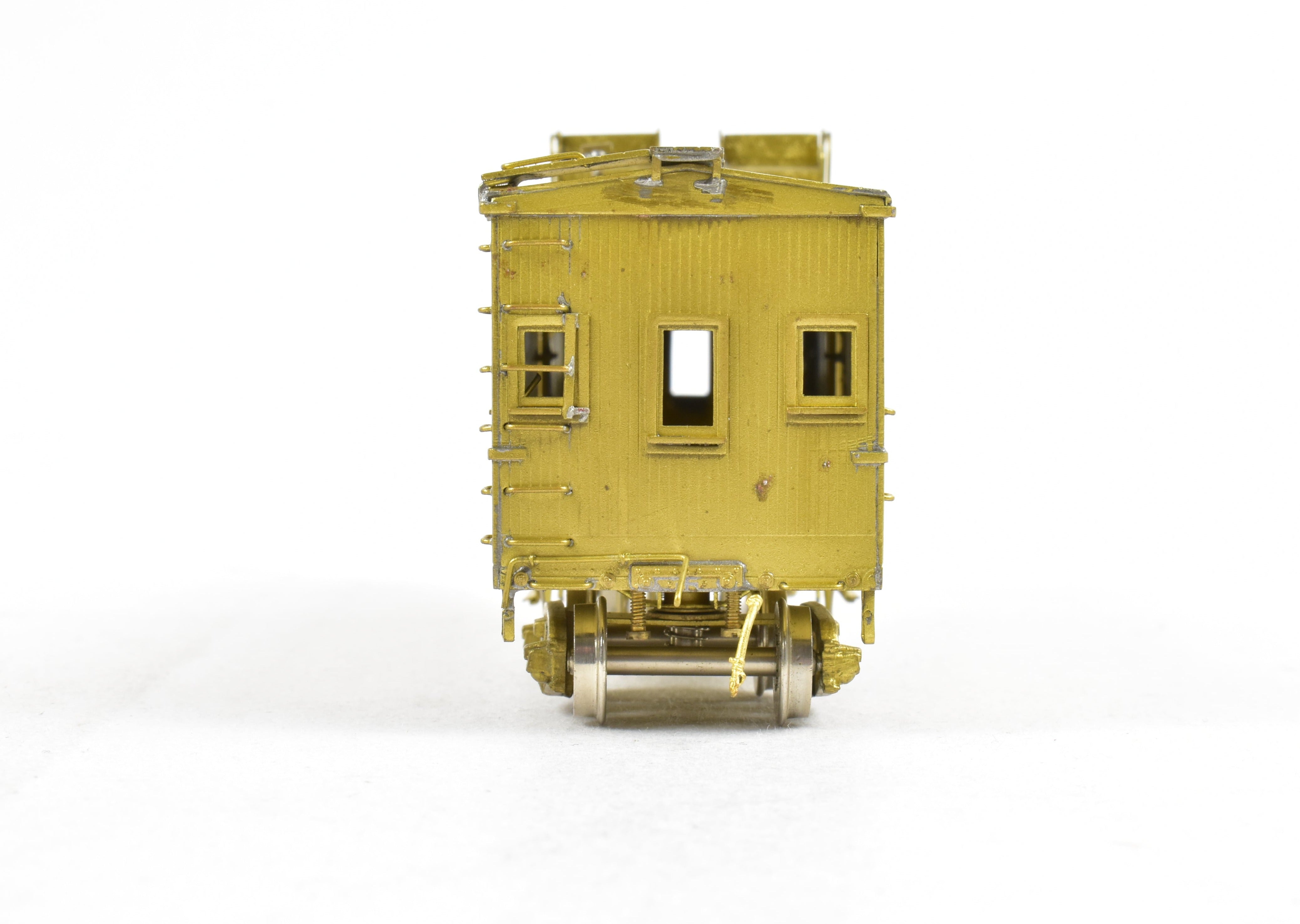 1987 HO Brass ATSF - Santa Fe Caboose with Open - Air Seats by Key Imports