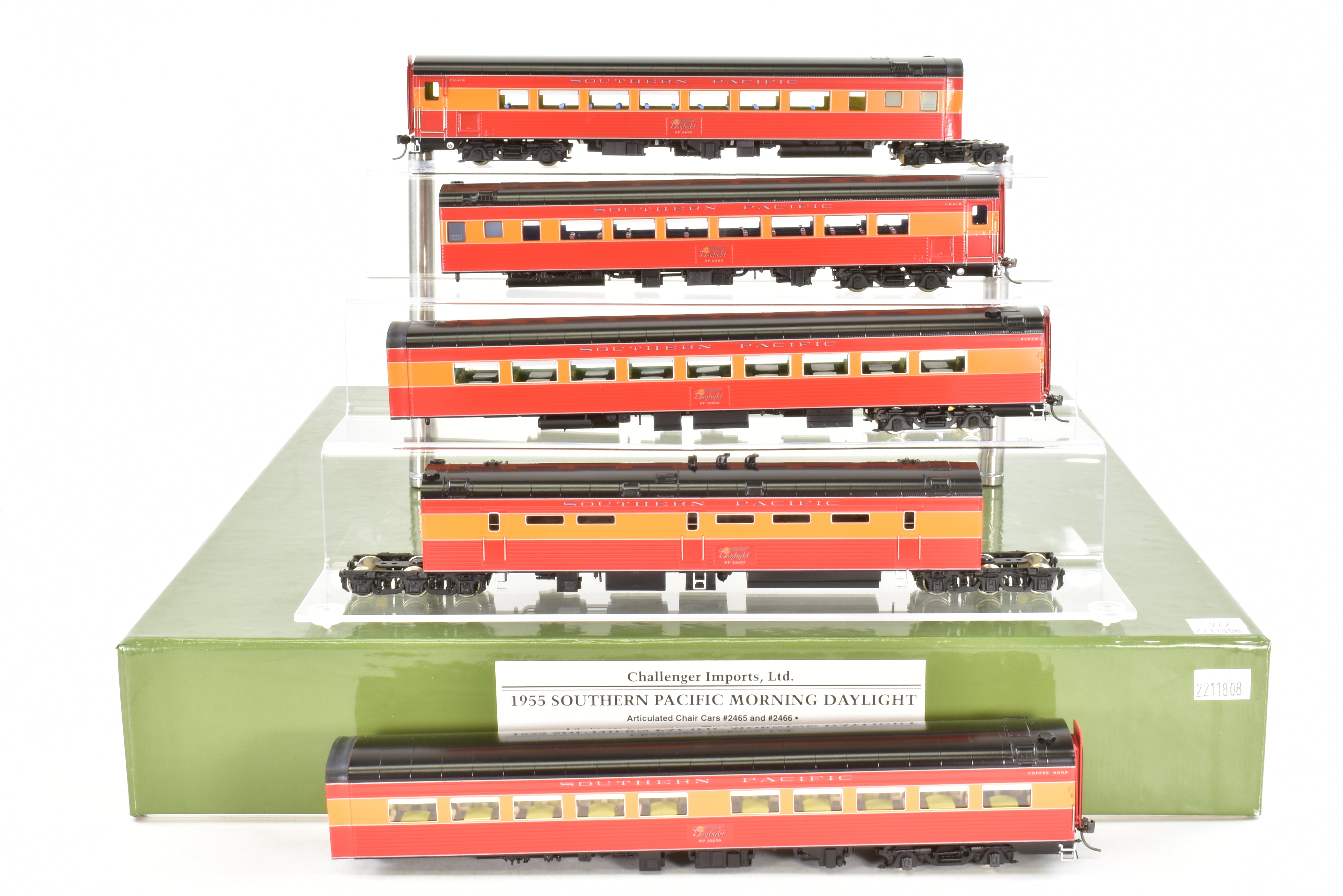 HO Scale Brass Model Train CIL - Challenger Imports Southern Pacific 1955 Morning Daylight 10 - Car Set FP Collection