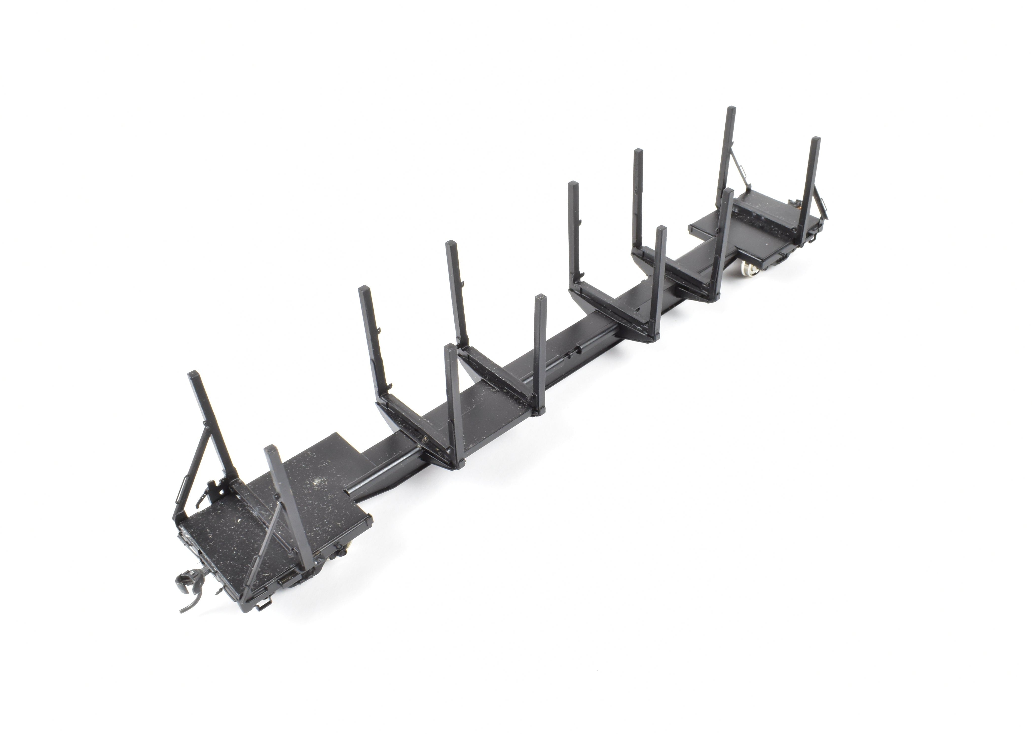 HO Brass Precision Scale Co. 100-Ton Black Log Car FP - Various Roads