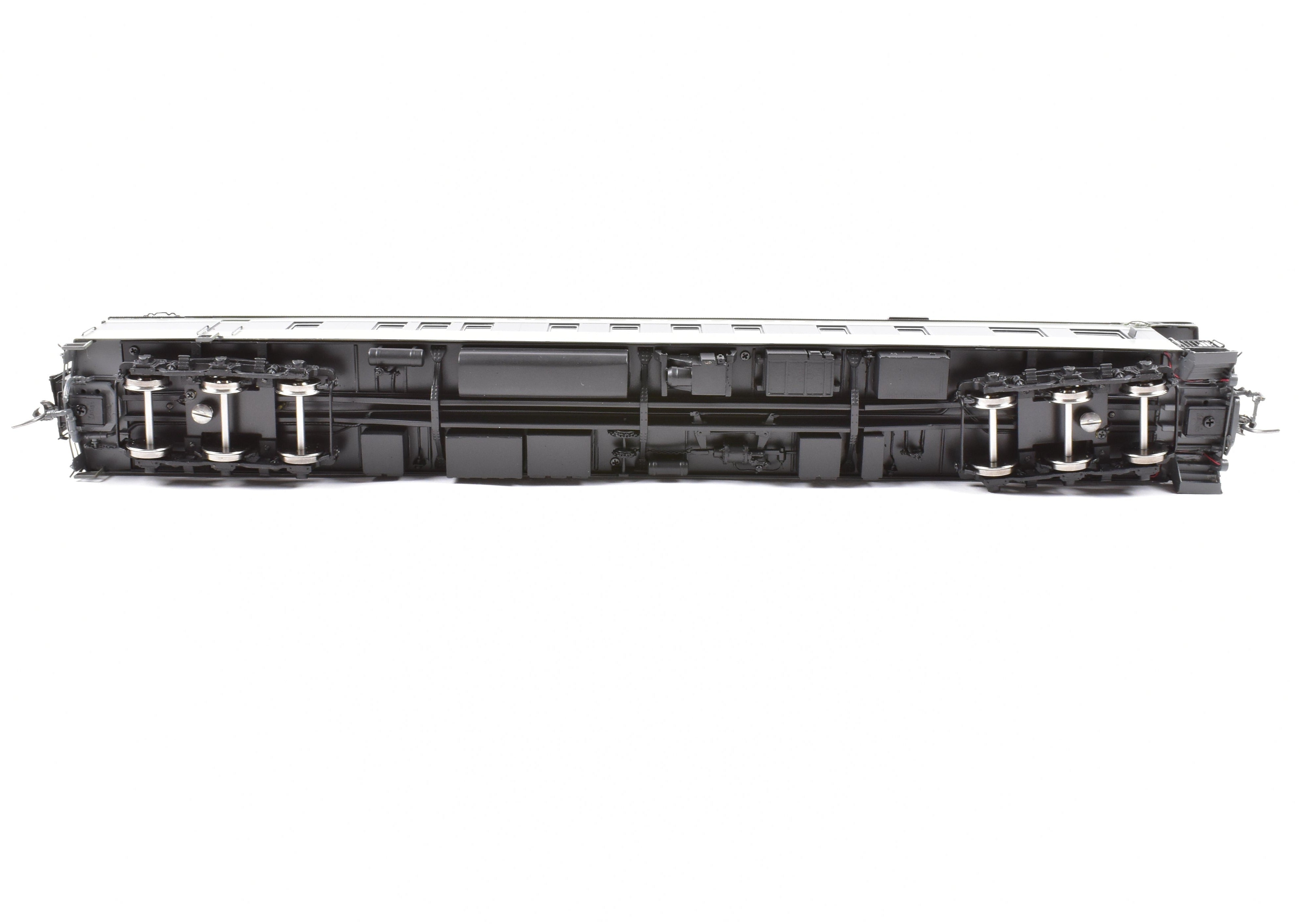 High - Quality HO Scale New Brass Model of North Bank Line Southern Pacific Shasta #106 Business Car in Two - Tone Grey Color