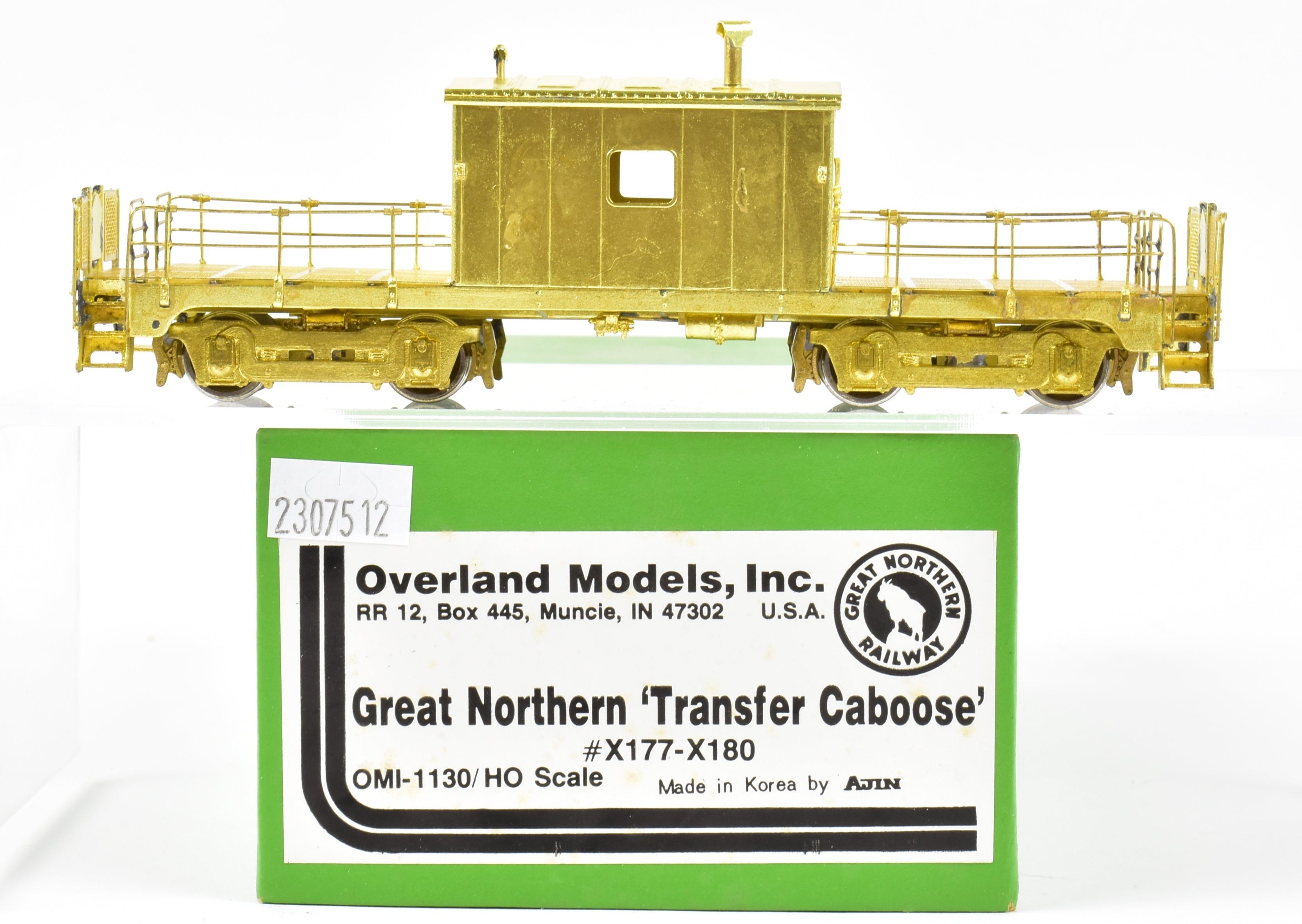 HO Brass OMI Great Northern Transfer Caboose X177 - X180 by Overland Models