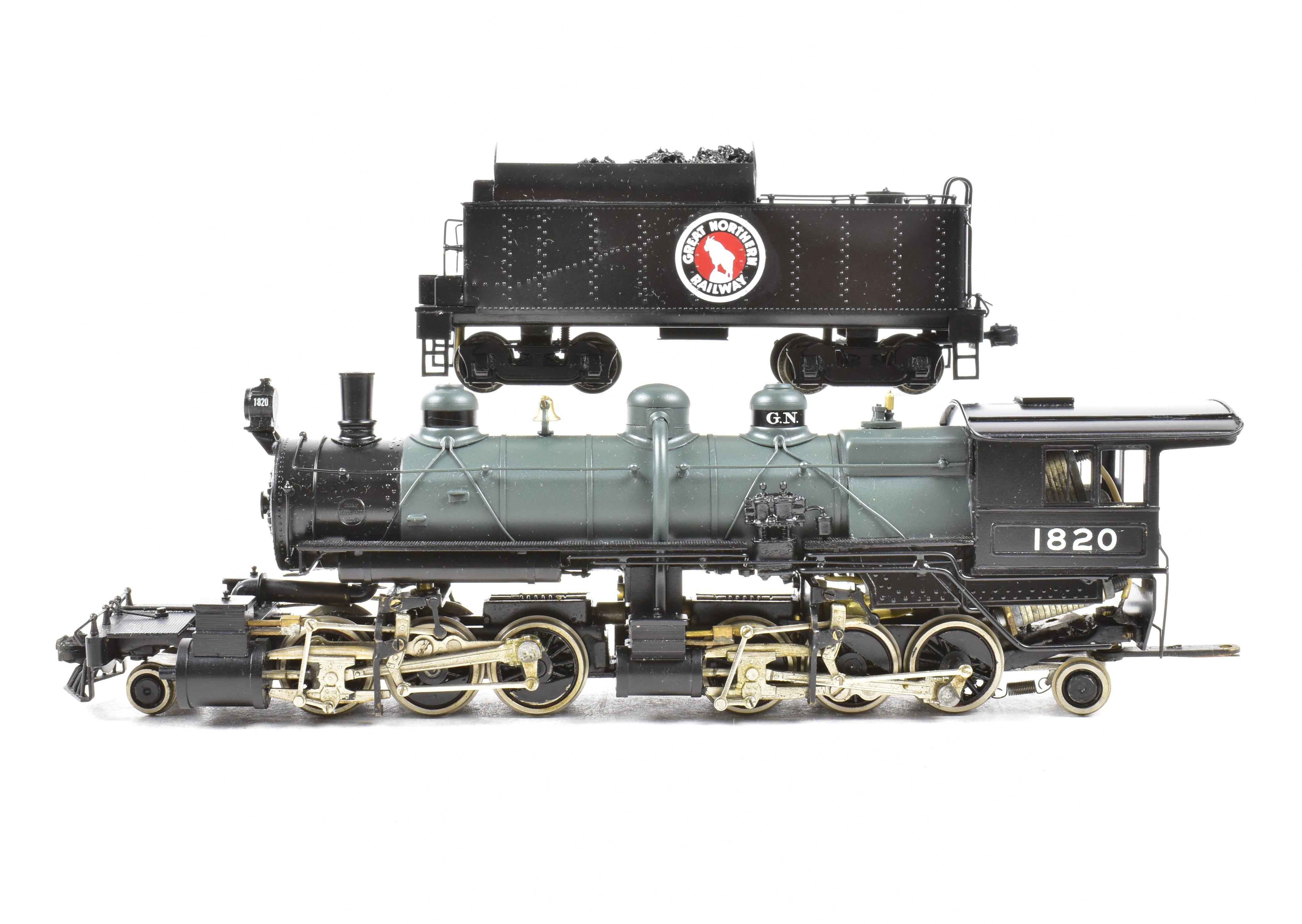 HO Scale Brass Model Train - PFM - United GN Great Northern L - 2 Class 2 - 6 - 6 - 2 Crown Model CP No. 1820 for Model Train Enthusiasts