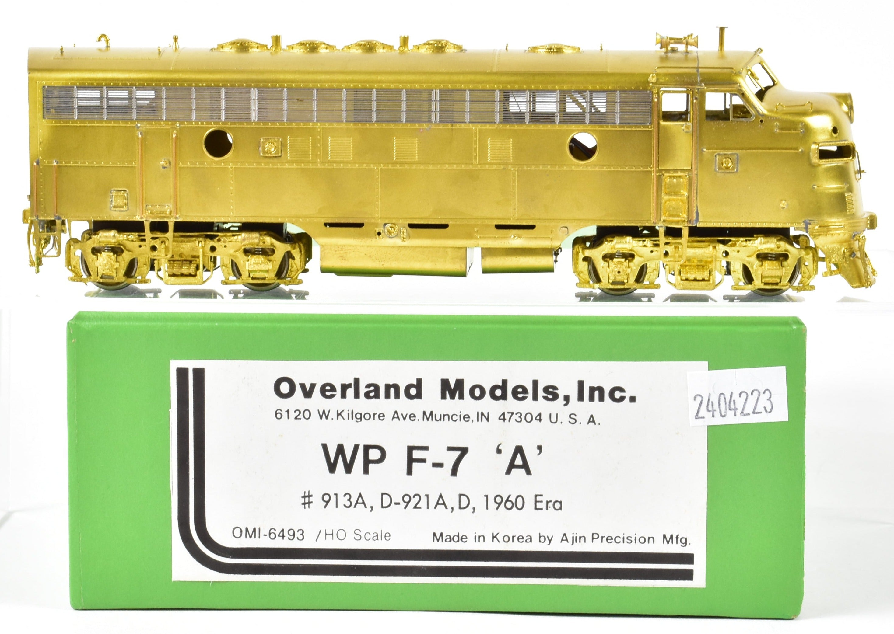 1960s Western Pacific EMD F7A Nos. 913A, D - 921A, D HO Brass Model by Overland Models Inc.