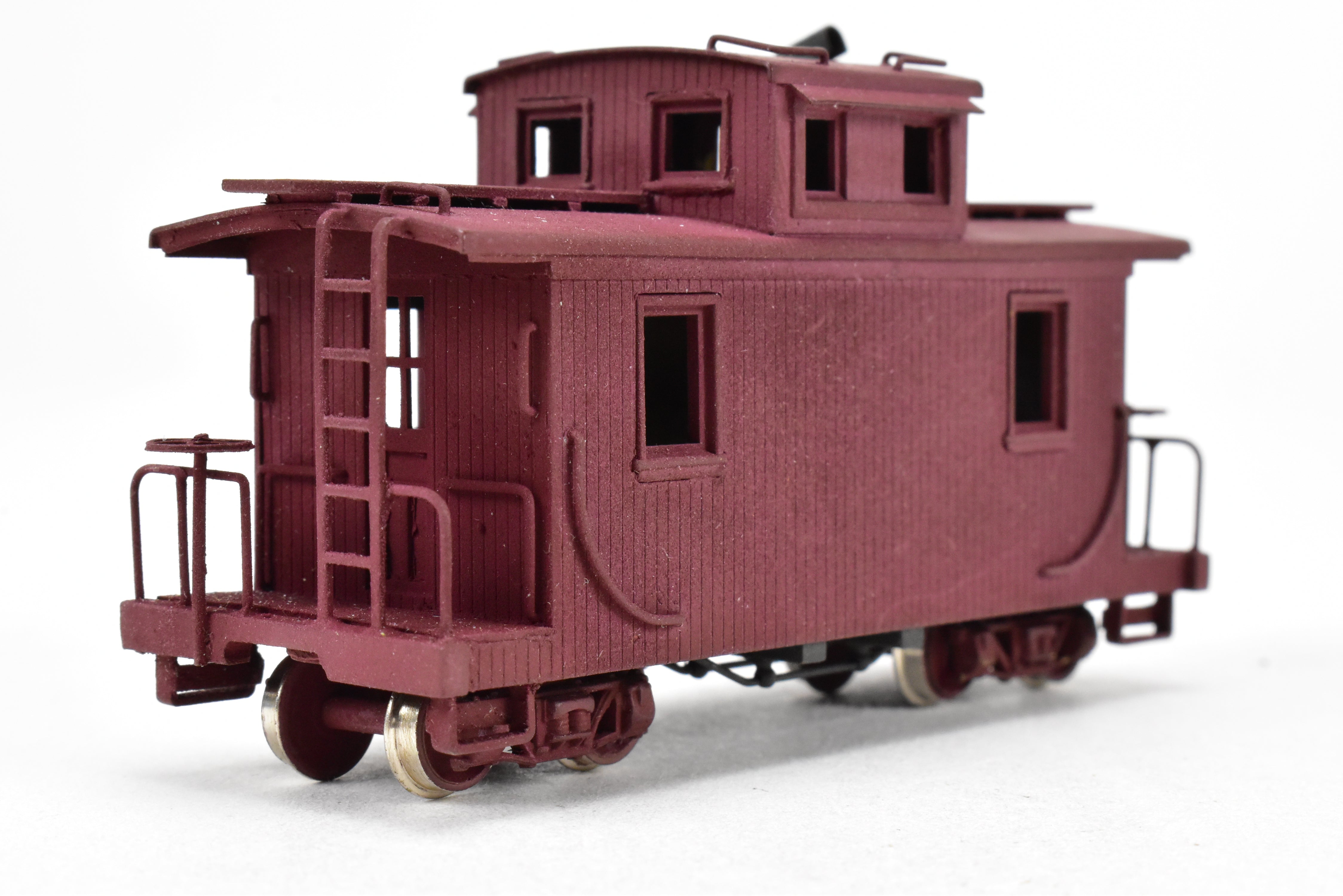 HOn3 Brass PFM - Denver & Rio Grande Western Unlettered Short Caboose in Red, No Box