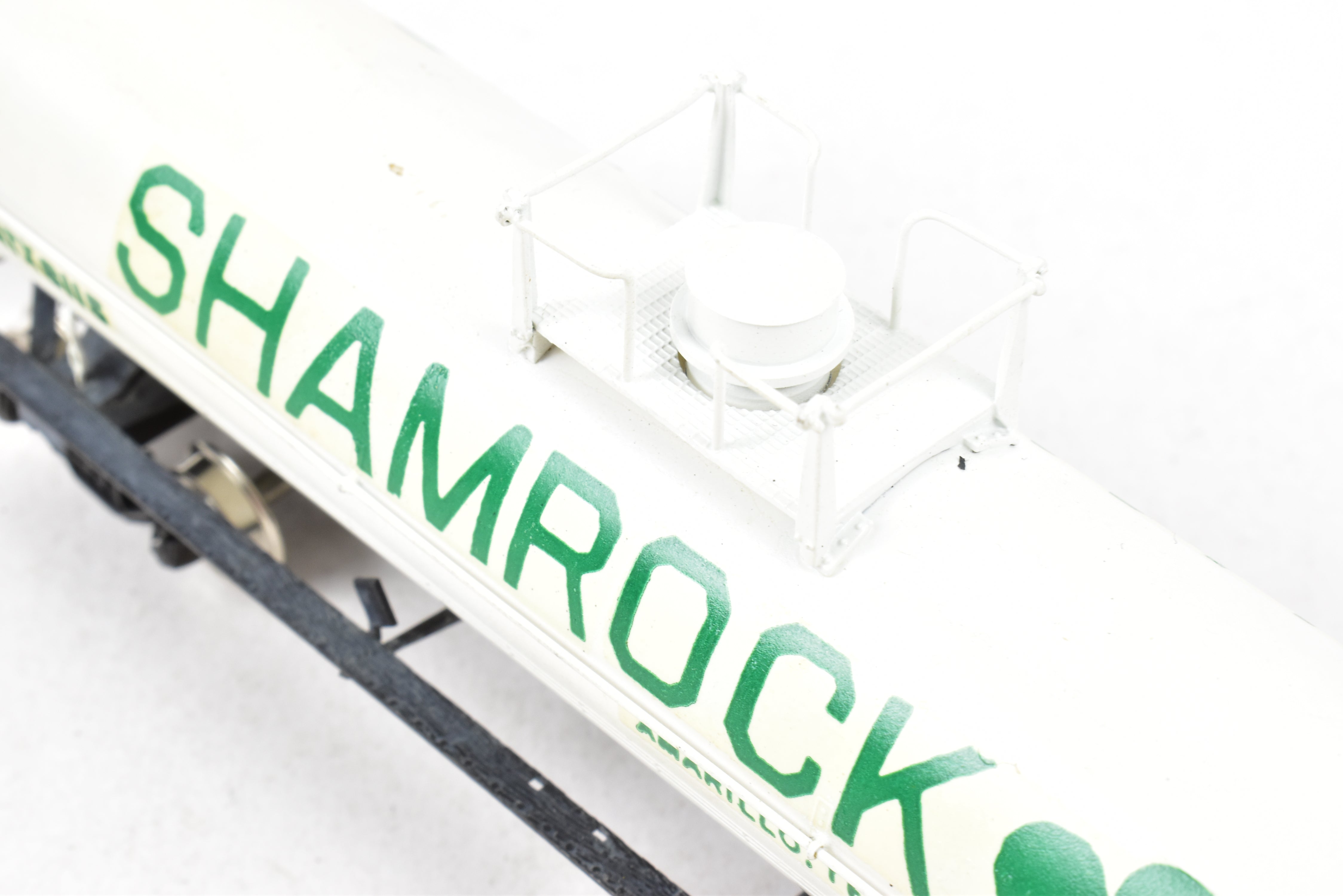 HO Scale Brass Precision Scale Co. 11,141 Gallon White Shamrock Painted Tank Car